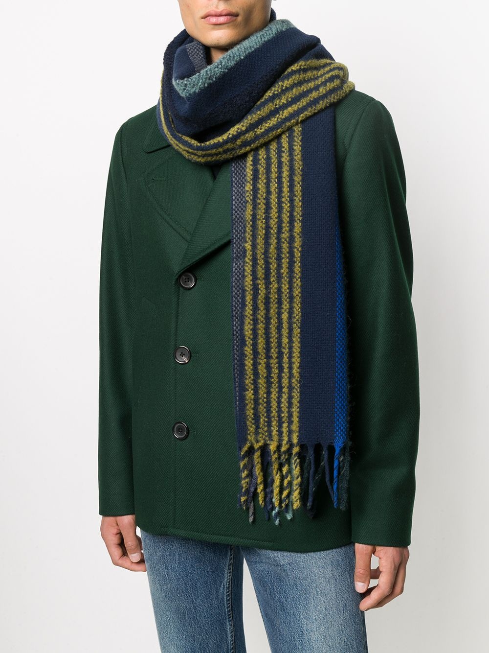 fringe multicolour scarf - 2