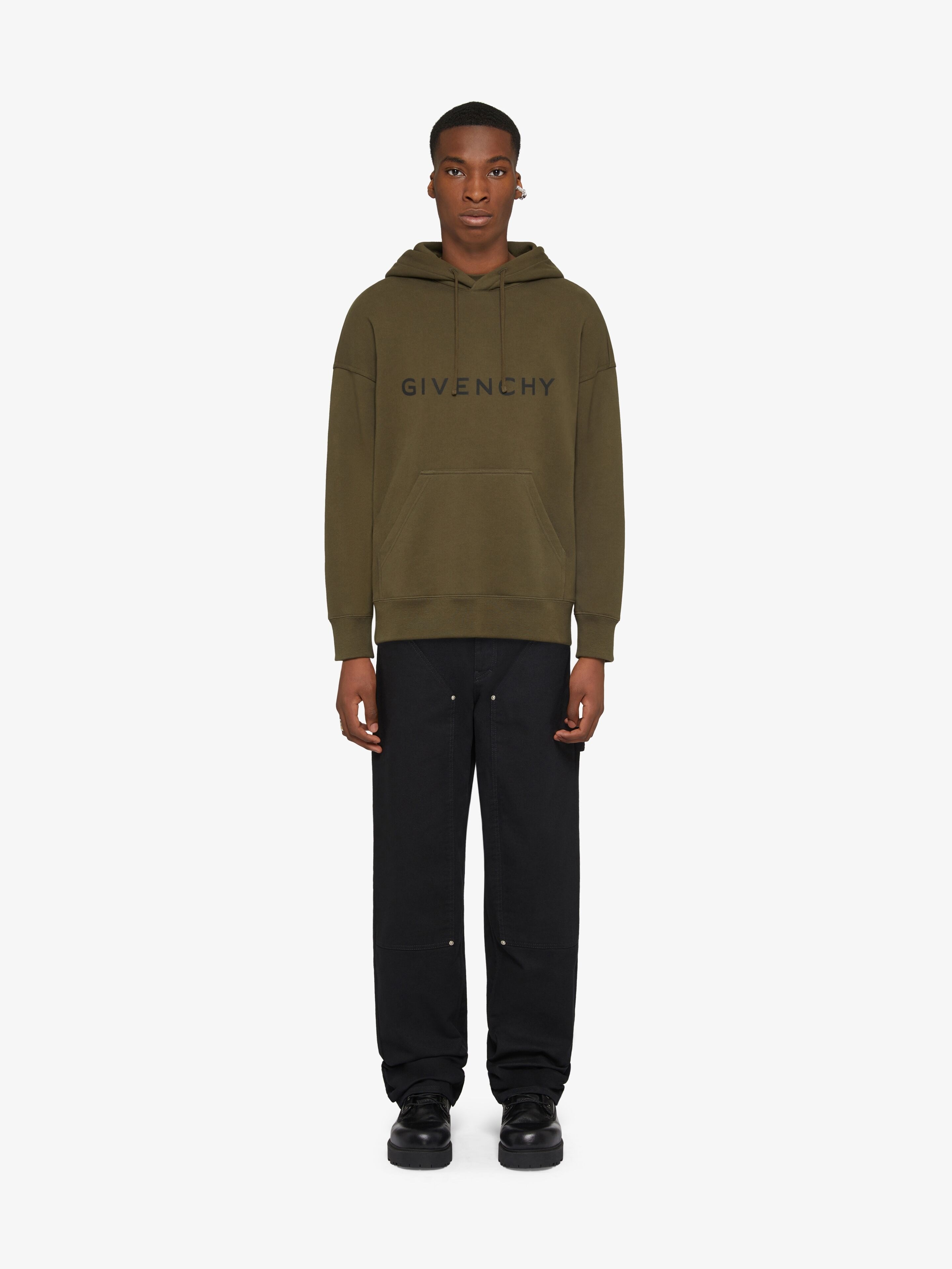 GIVENCHY ARCHETYPE SLIM FIT HOODIE IN FLEECE - 2