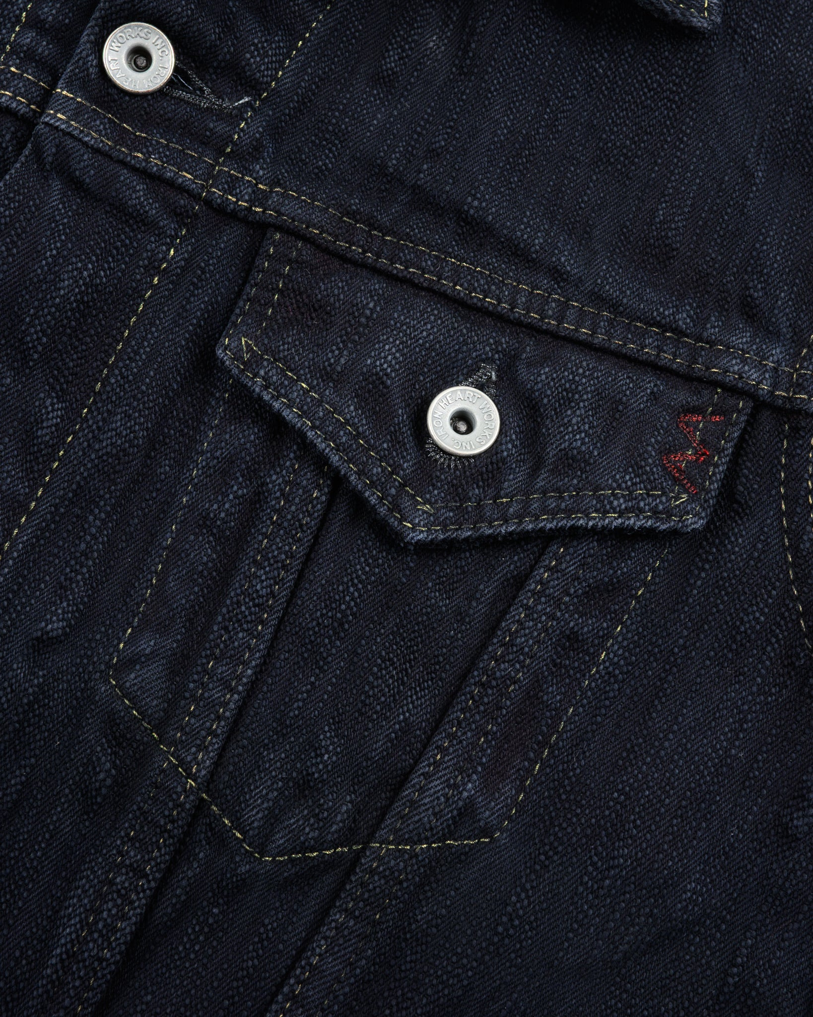 IH-526J-SLBod 16oz Slubby Selvedge Denim Type III Jacket - Indigo Overdyed Black - 8