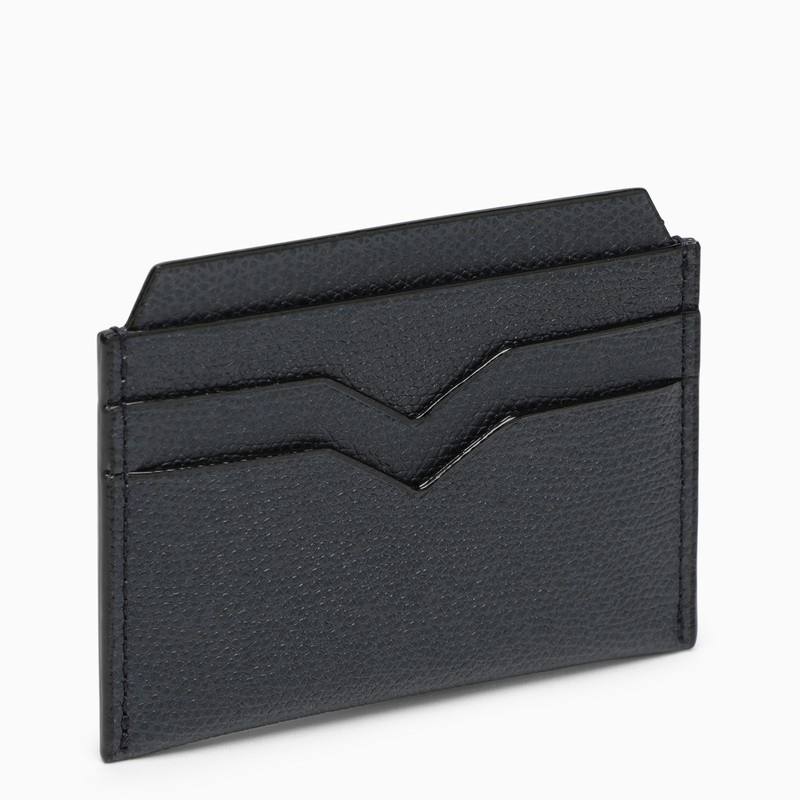 Blue leather card holder - 1