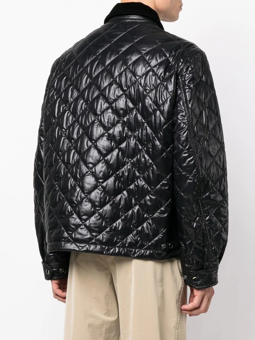 diamond-quilted bomber jacket - 4