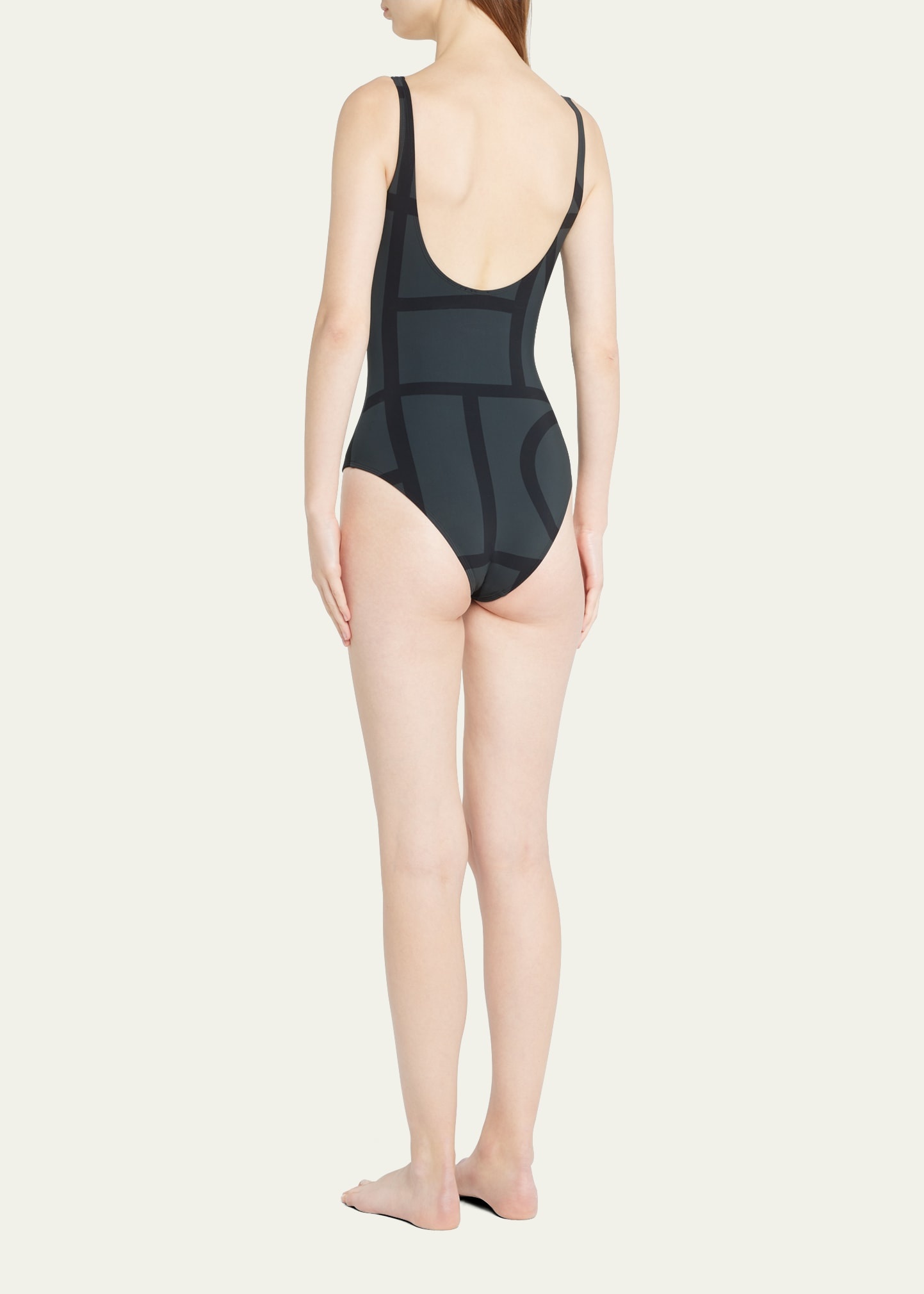 Monogram High-Leg One-Piece Swimsuit - 3