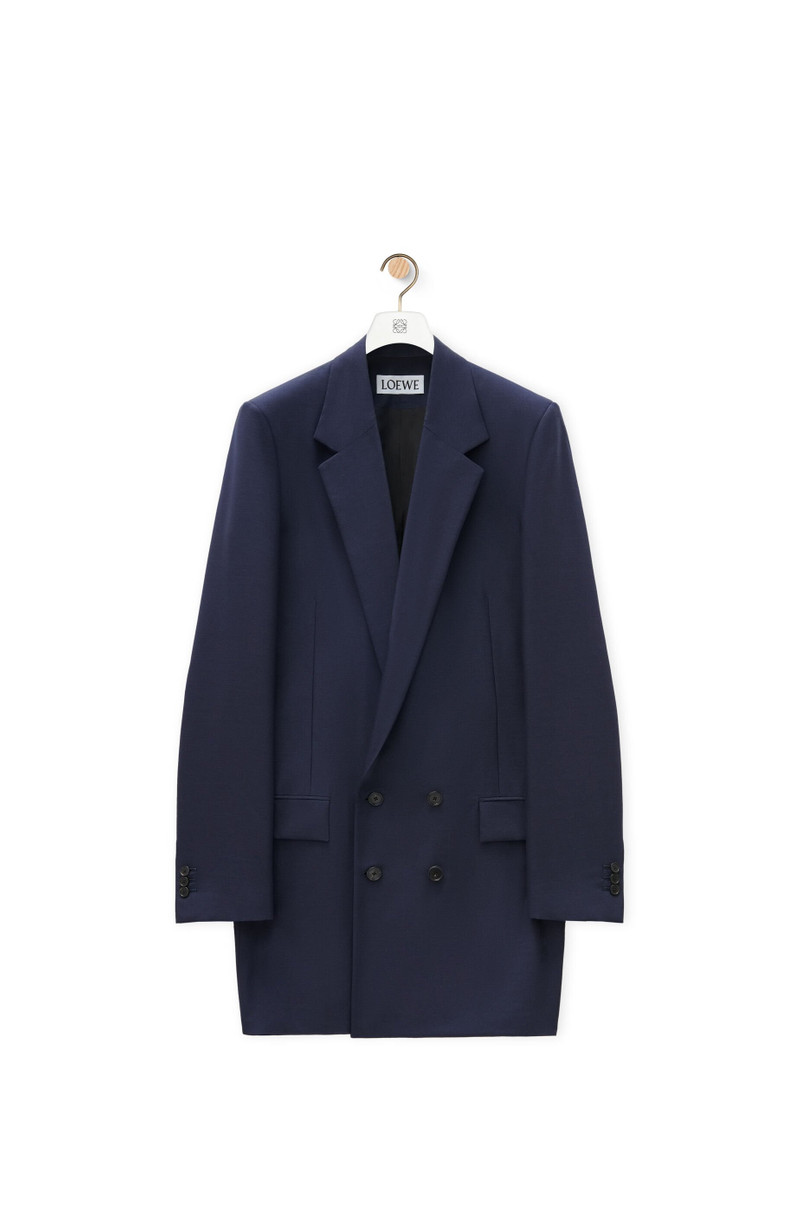 Double breasted jacket in wool and mohair 1