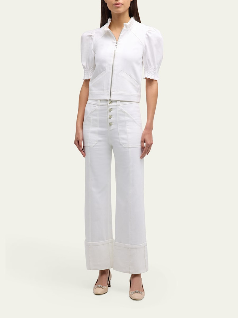 Cinq à Sept Anabella Short-Sleeve Zip-Front Jacket outlook