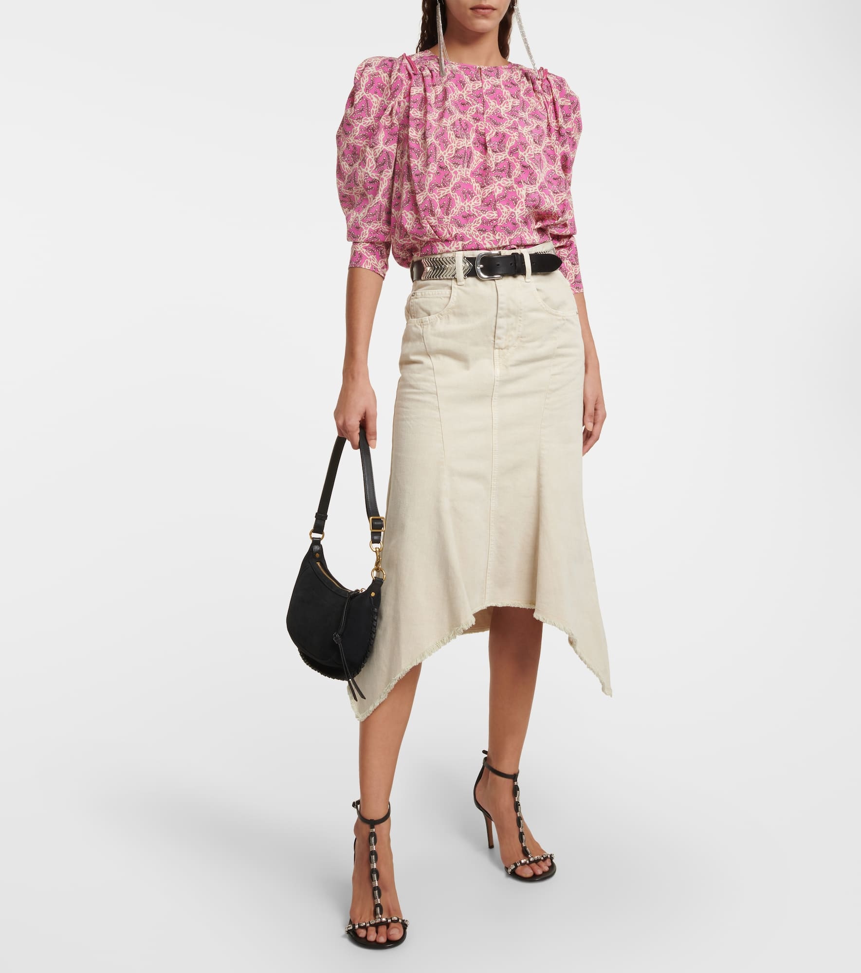 Nyda denim midi skirt - 2