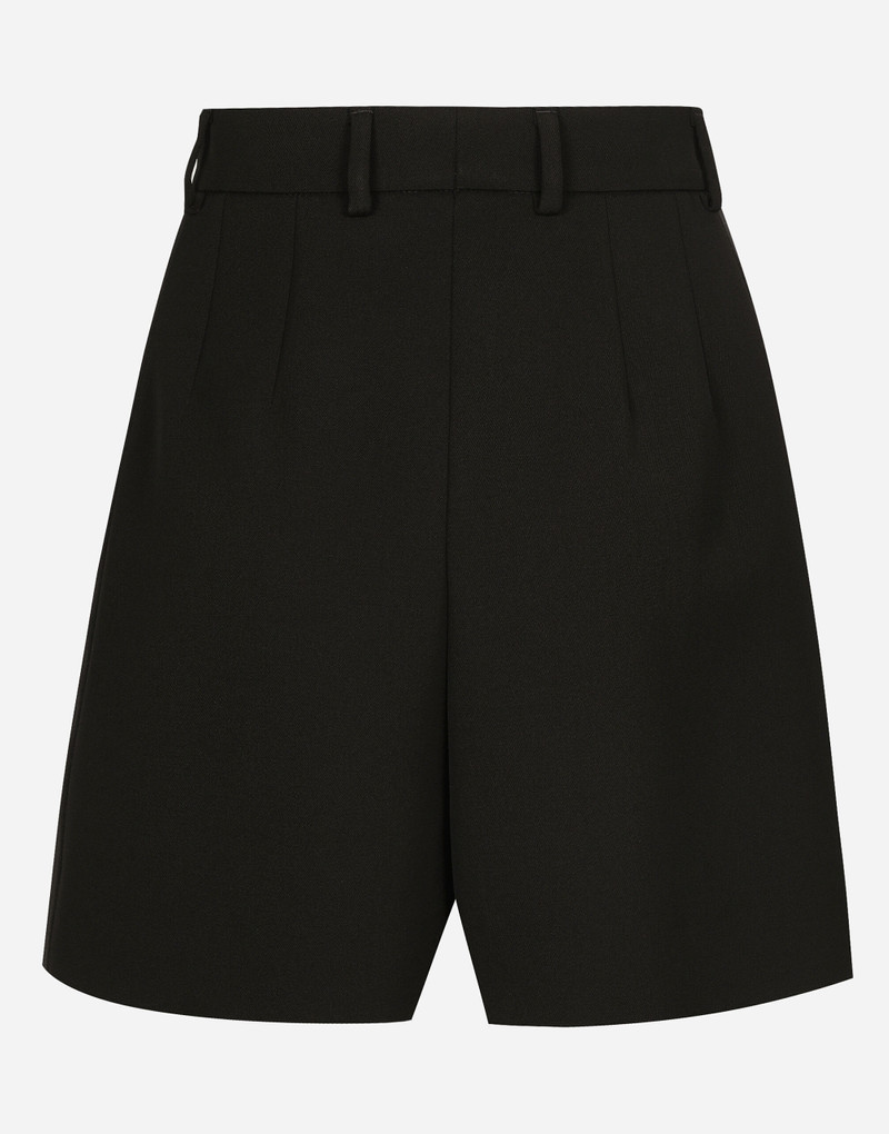 Dolce & Gabbana Wool gabardine tuxedo shorts outlook