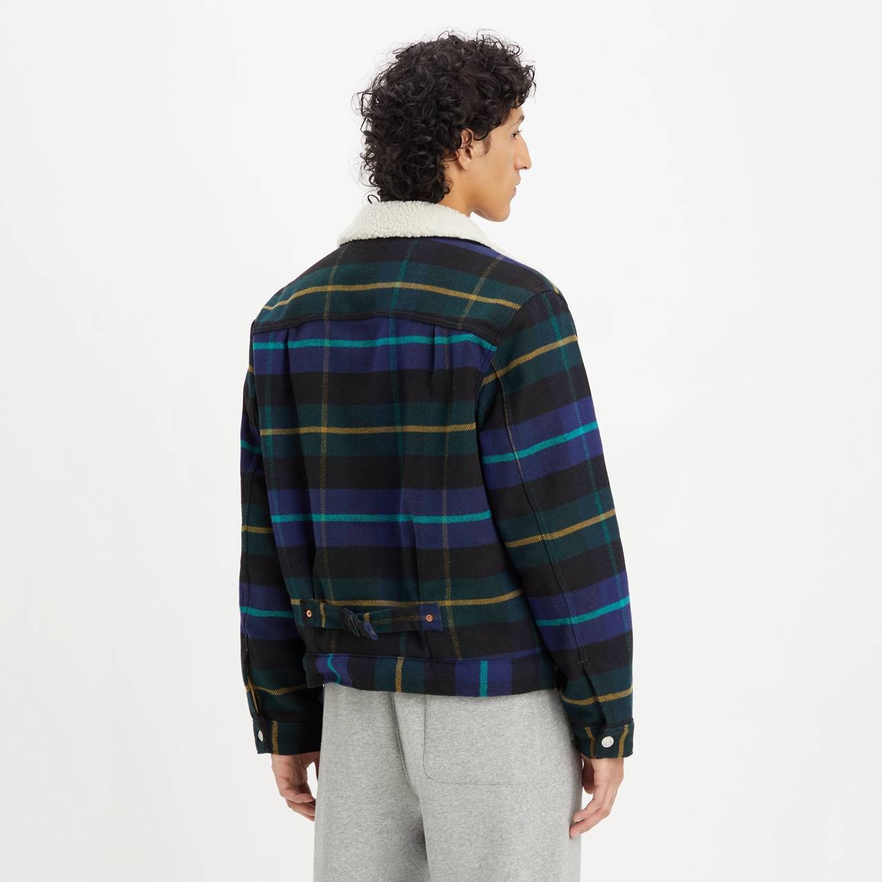 TYPE I PLAID SHERPA TRUCKER JACKET - 3