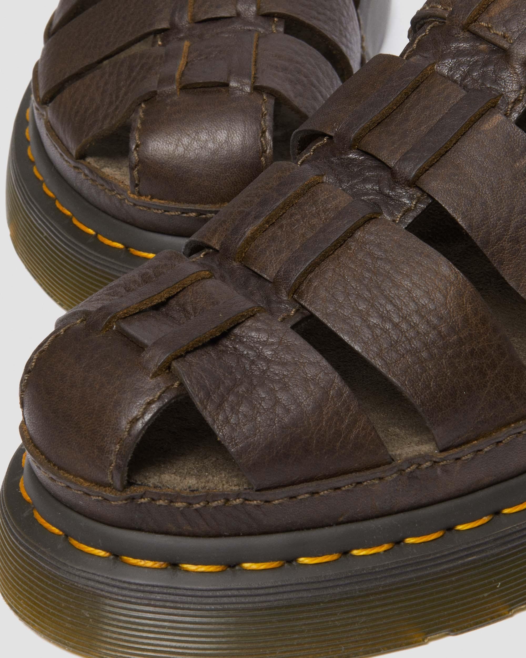 Wrenlie Grizzly Leather Fisherman Sandals - 4