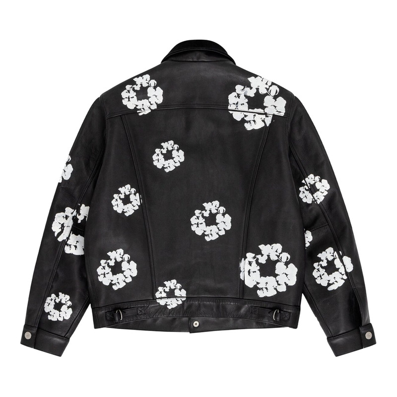 Levi's Levi's x Denim Tear Leather Wreath Type III Jacket 'Black' outlook