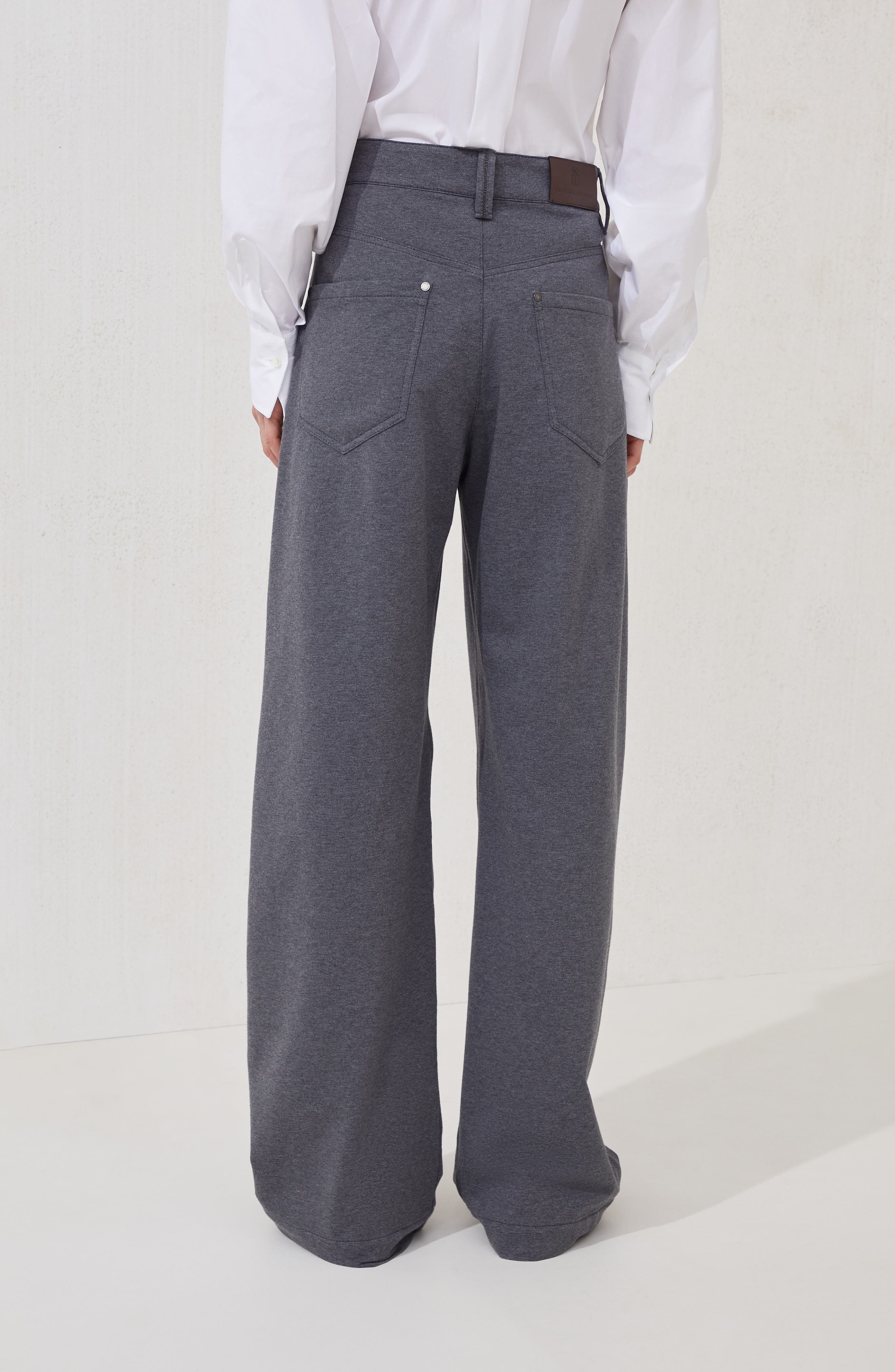 Brunello Cucinelli Five-pocket Loose trousers in Lead at Nordstrom - 3