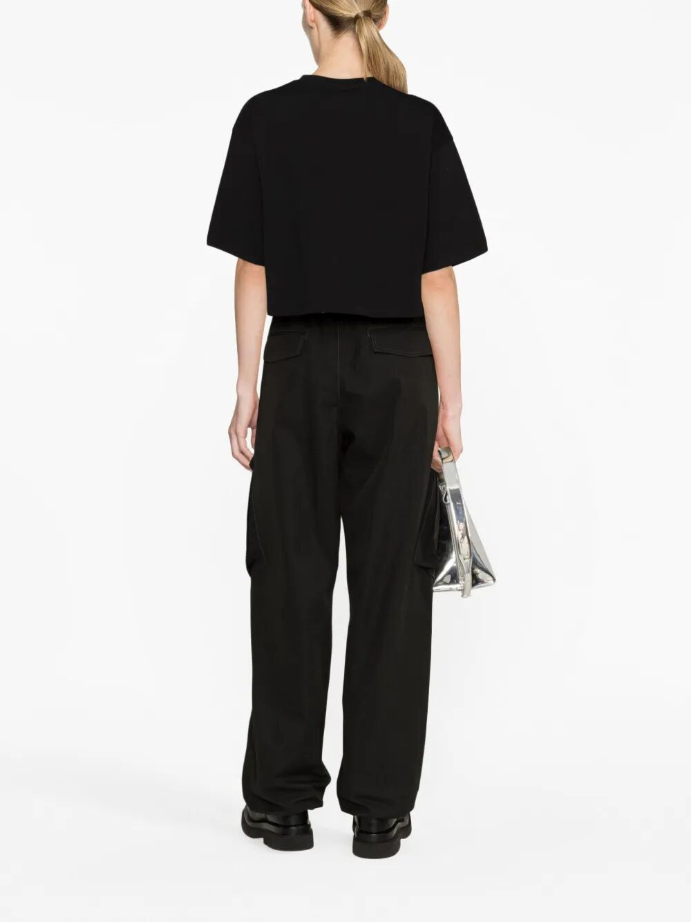 Balmain Women Balmain Printed Cropped T-Shirt - 5