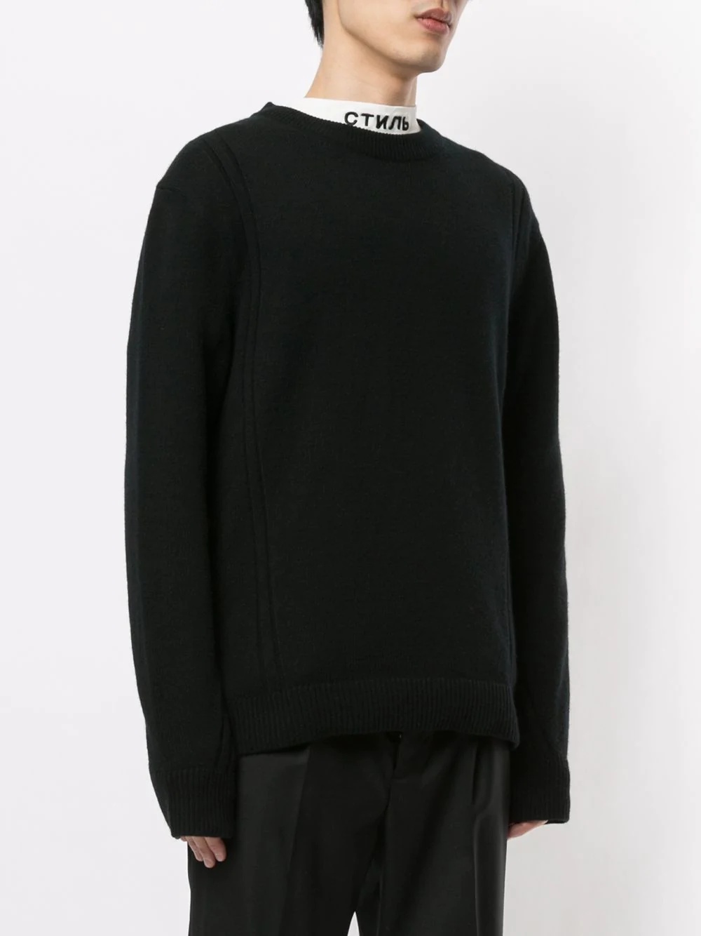 crew neck cashmere sweater - 3