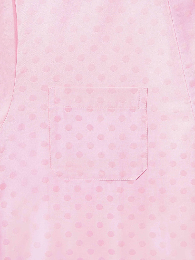 Women's Long Dressing Gown Kate 7 Cotton Jacquard Pink - 8