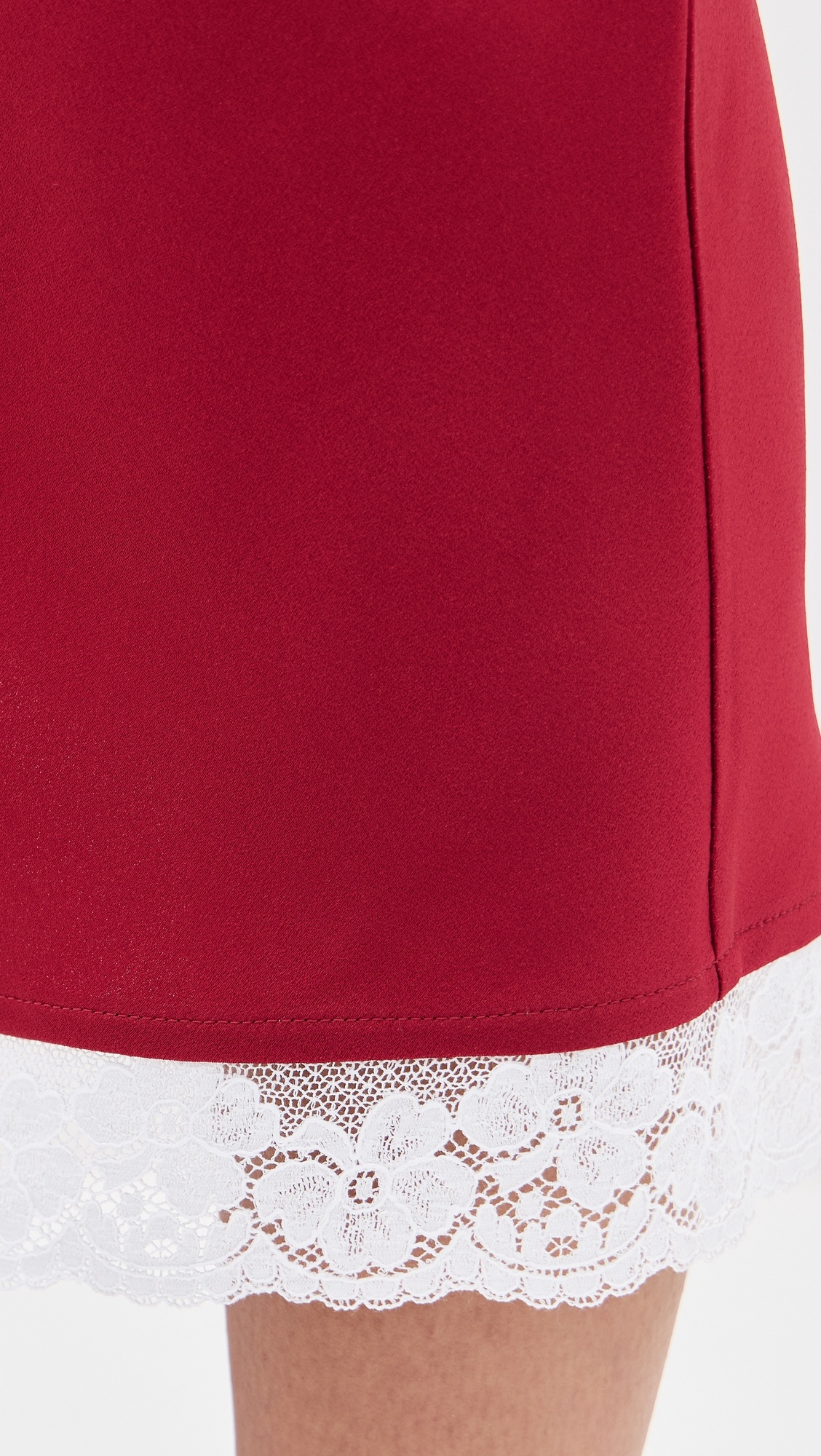 Lace Trim Slip Skirt - 5
