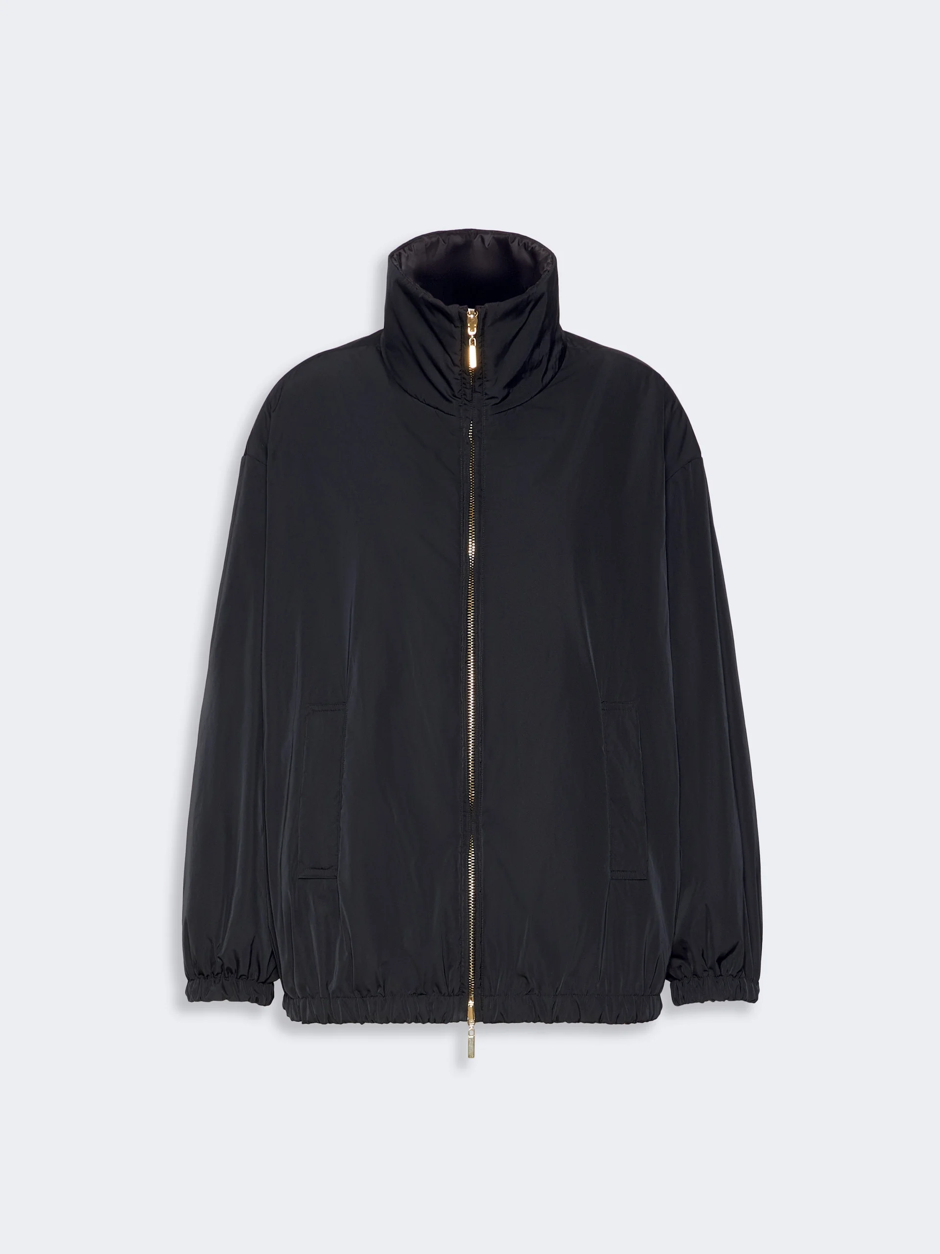 CLAUDIA Reversible padded bomber jacket in radzmir and water-repellent canvas - BLACK - 1