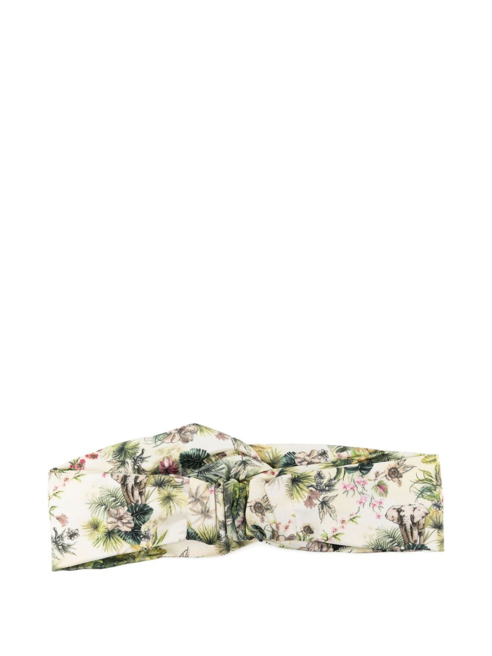 twisted floral-print headband - 2