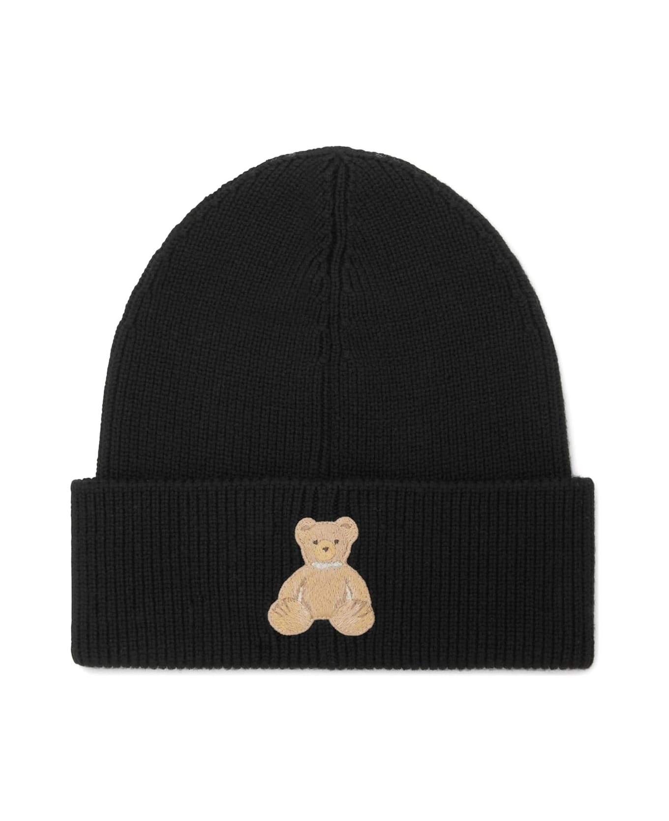 Bear Patch Knitted Beanie - 1