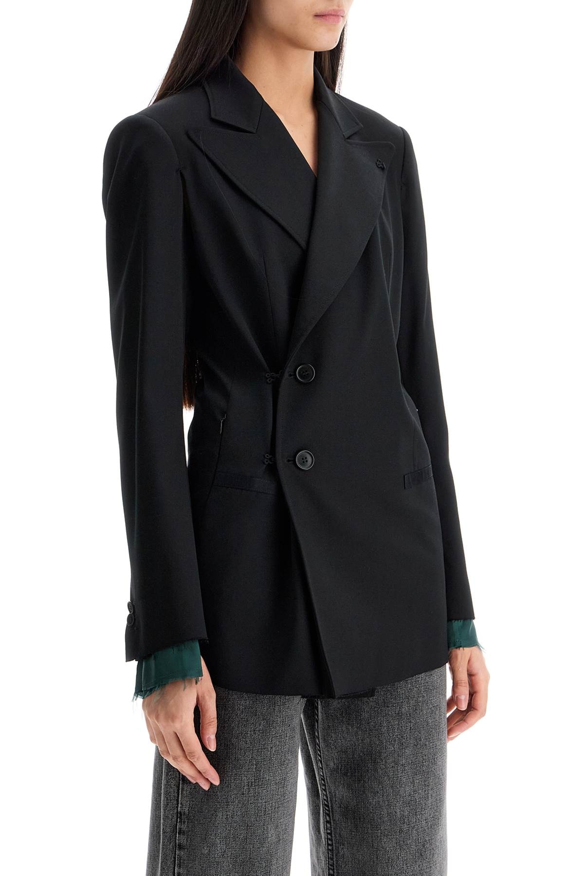 MAISON MARGIELA★素敵！Layered silk-ette blazer MM6 Maison Margiela Layered Twill Blazer | wananluxury