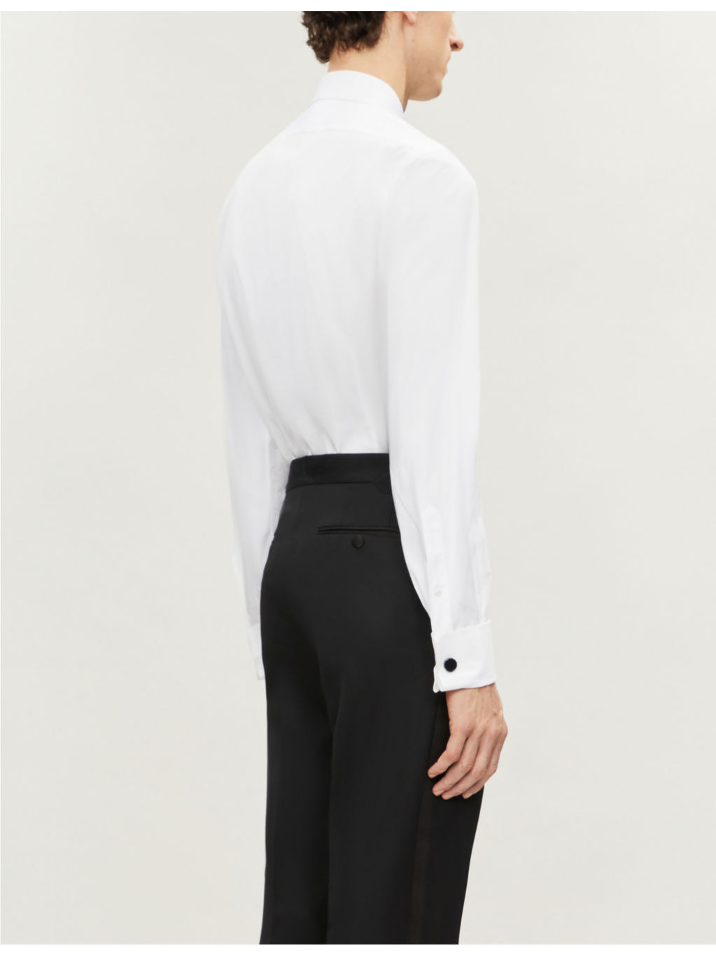 Slim-fit cotton evening shirt - 4
