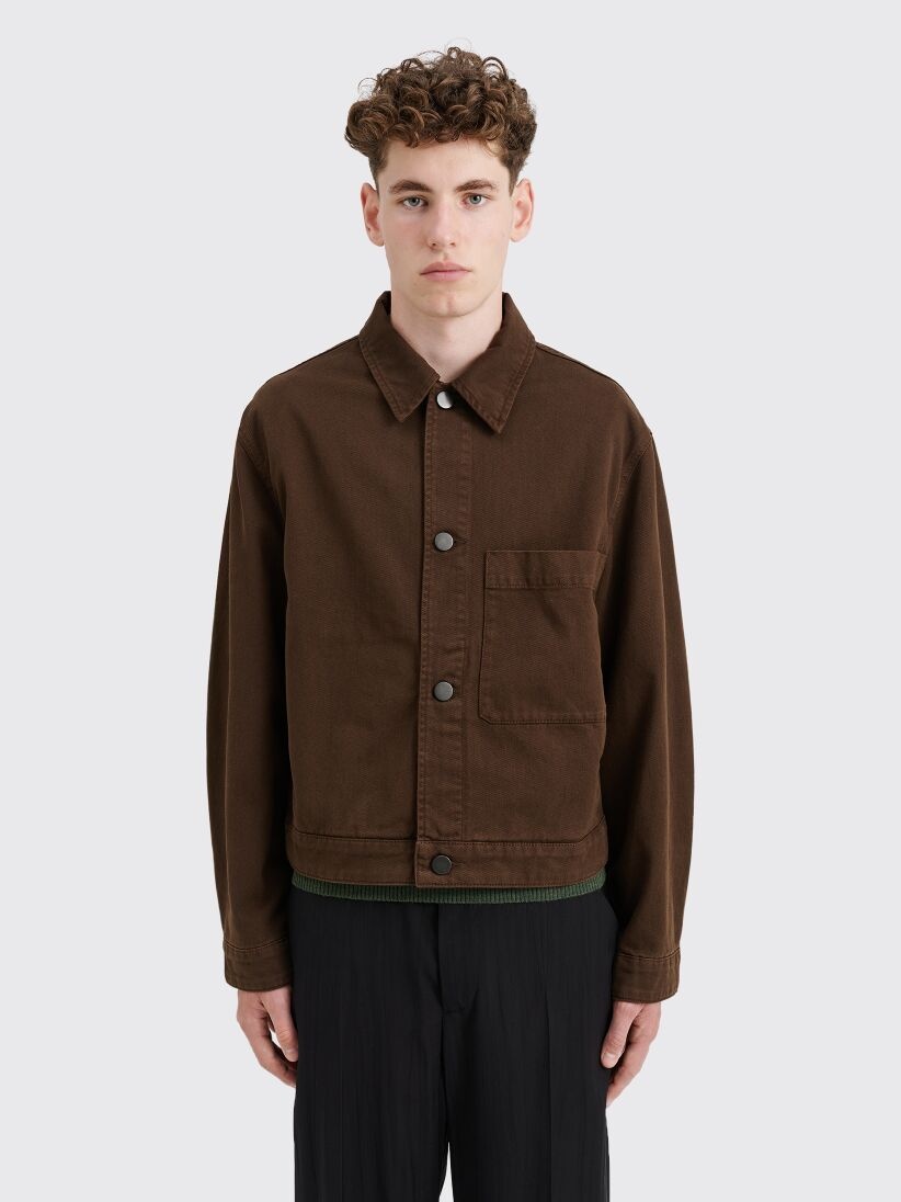 Lemaire Boxy Trucker Jacket Espresso 48