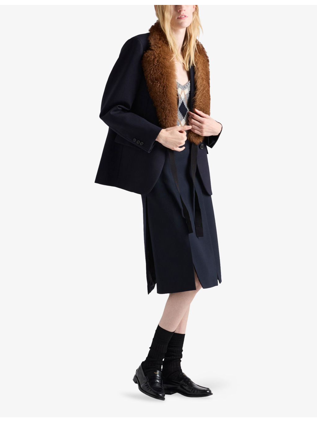 Hopsack Wool Midi Skirt - 2