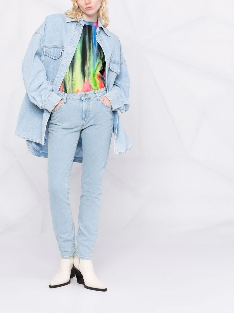 THE ATTICO high-rise straight-leg jeans outlook