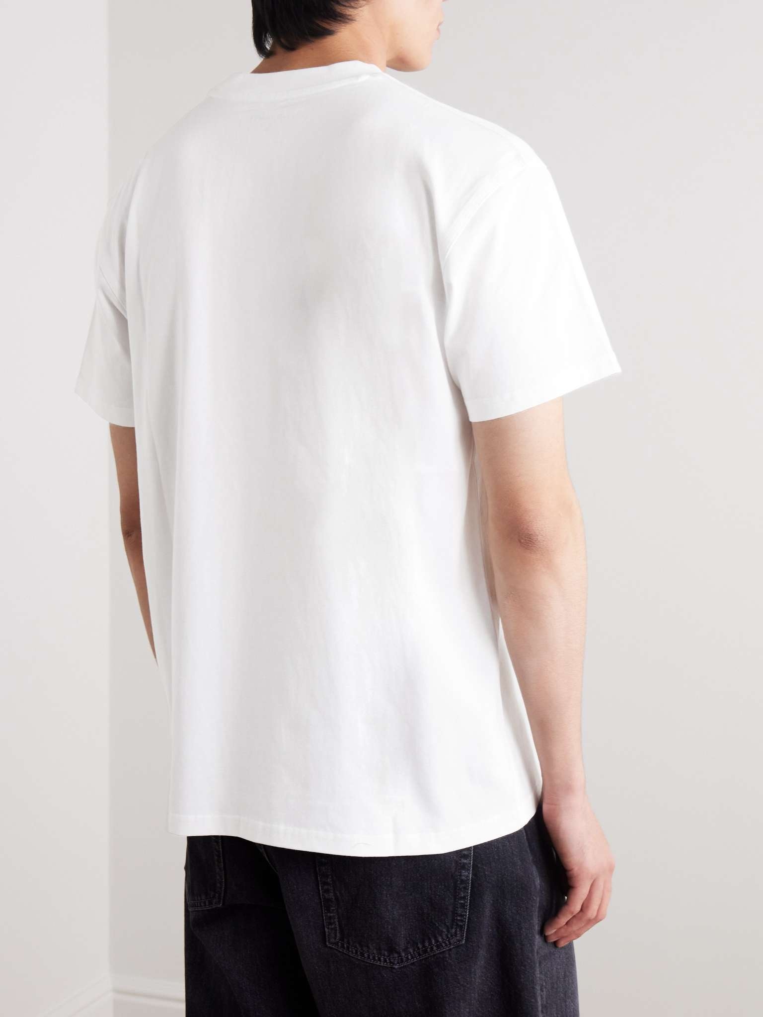 American Script Logo-Embroidered Organic Cotton-Jersey T-Shirt - 4