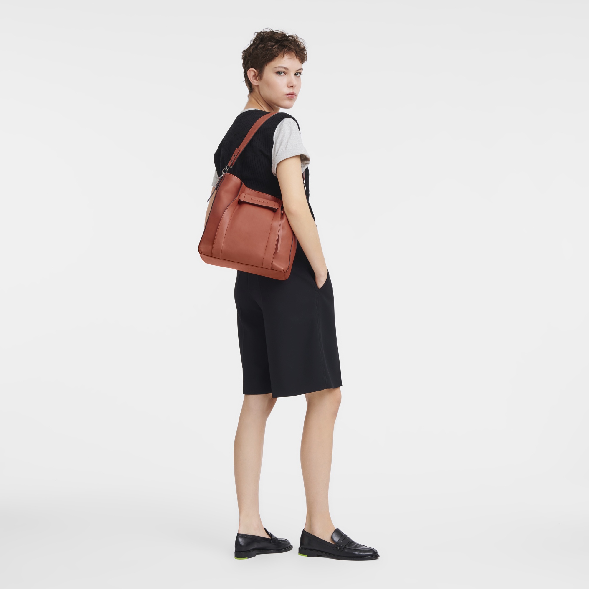Longchamp 3D M Hobo bag Sienna - Leather - 2