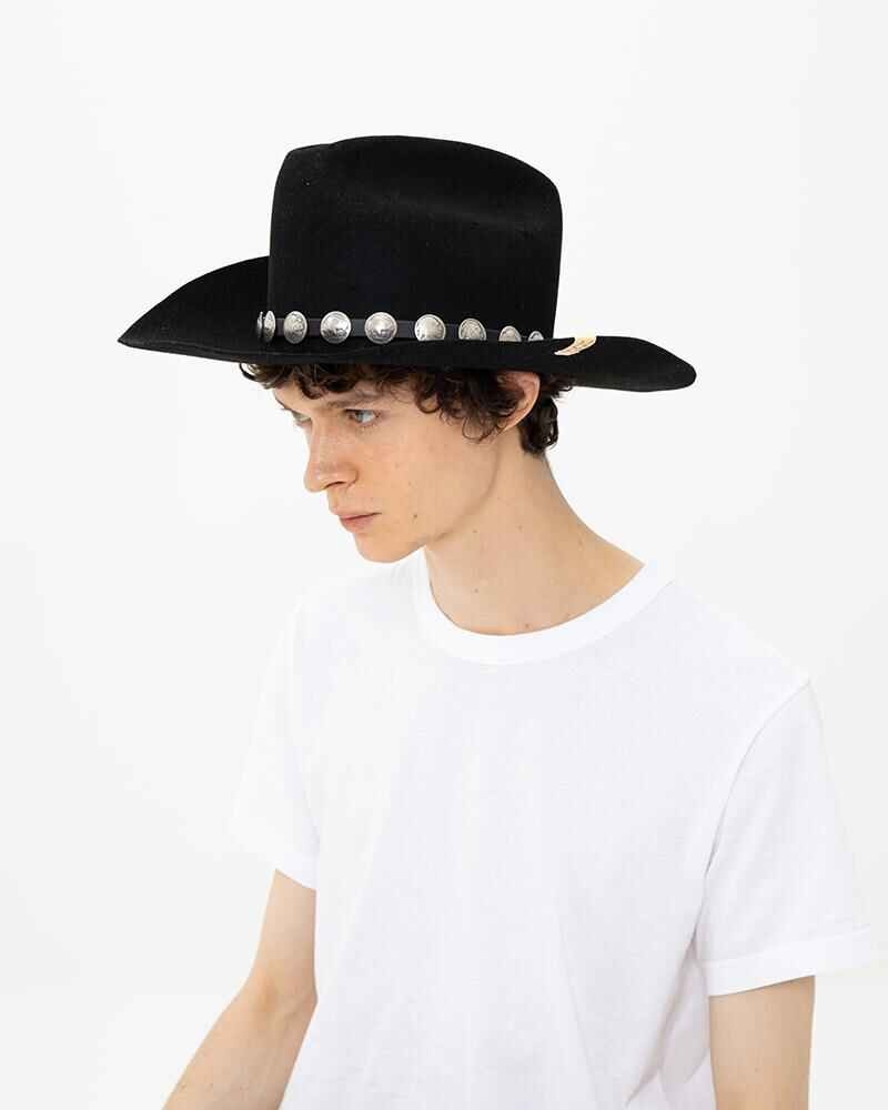 VIN COWBOY HAT (CONCHO) BLACK - 3