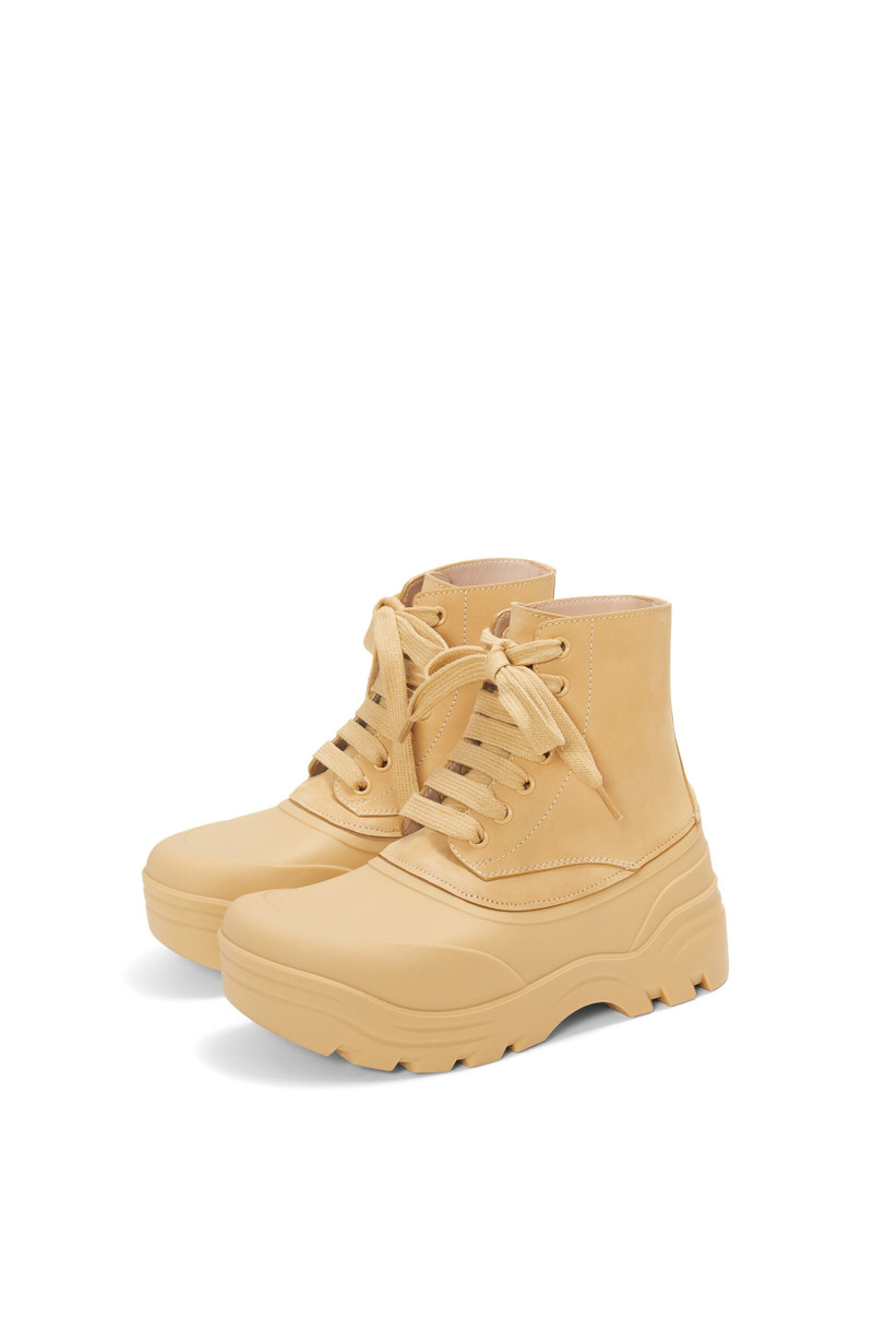 Field lace-up bootie in nubuck and rubber 3
