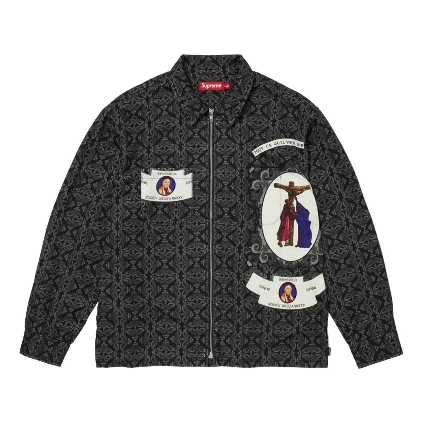 Supreme FW26 Devotion Flannel Zip Up Shirt 'Black' SUP-FW26-043-BLK - 1