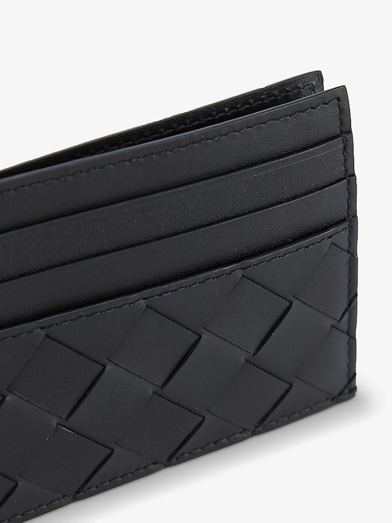 Bottega Veneta Double-faced woven leather card holder outlook