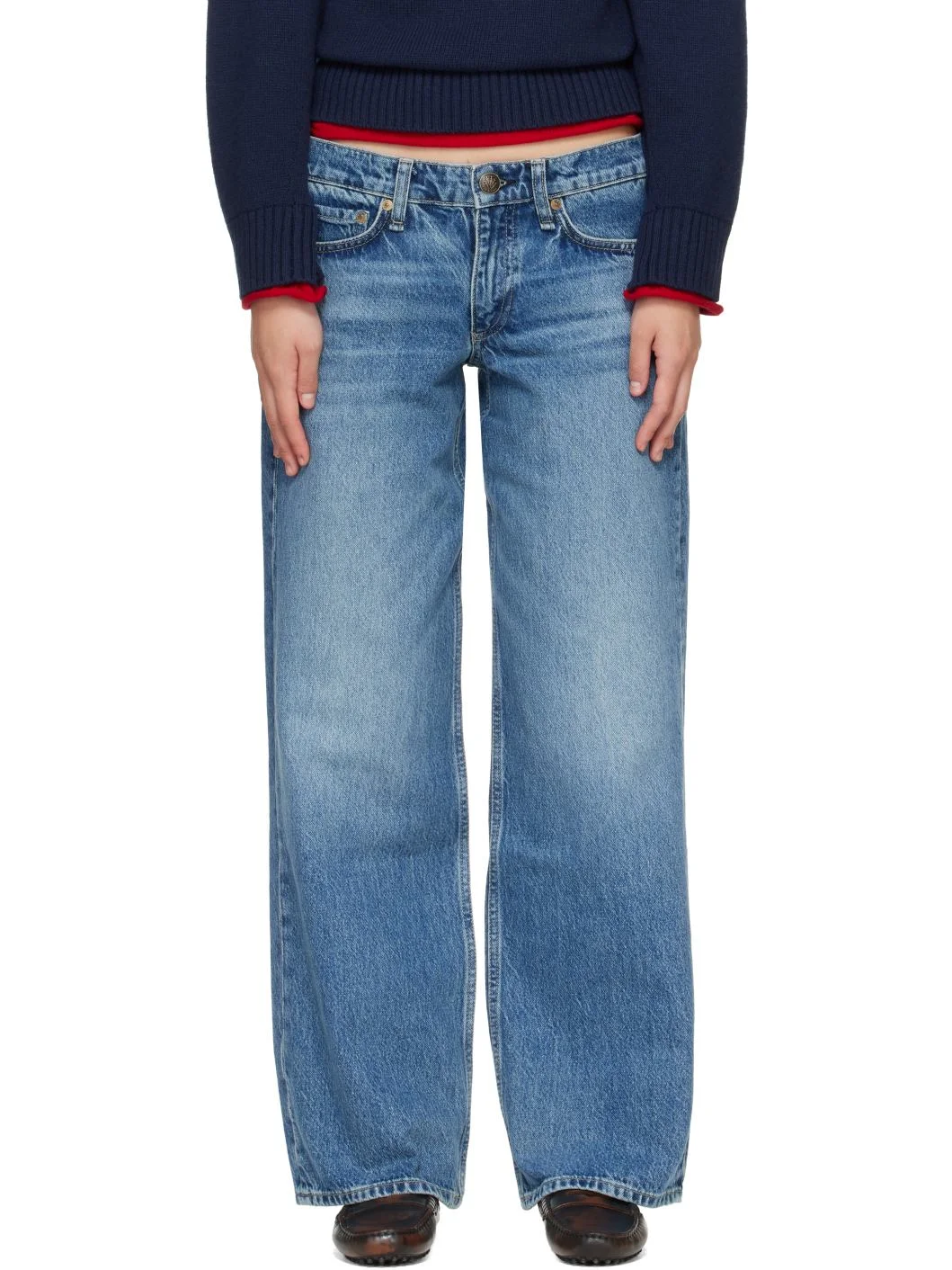 Blue Cam Relaxed Straight Jeans - 1