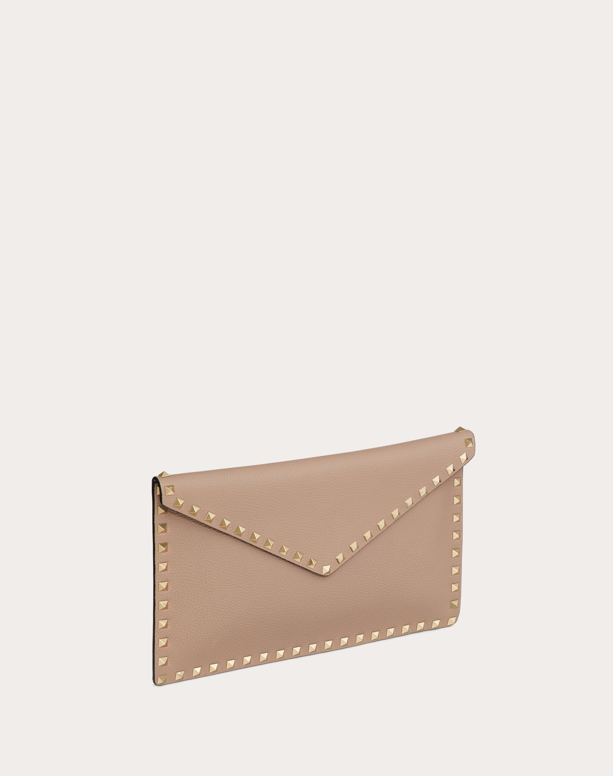 ROCKSTUD GRAINY CALFSKIN ENVELOPE POUCH - 2