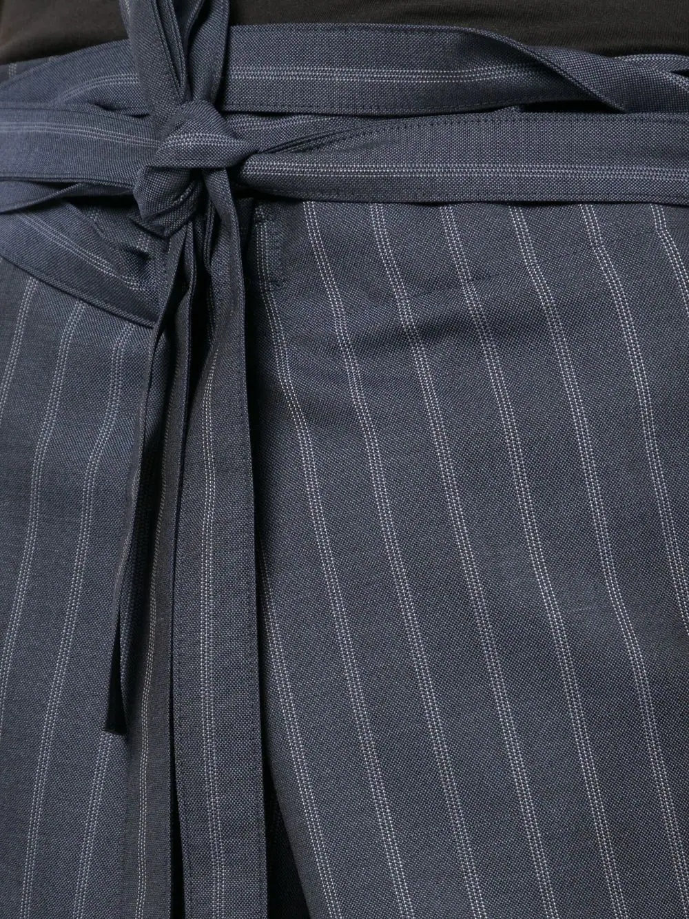 belted pinstripe tailored shorts - 5