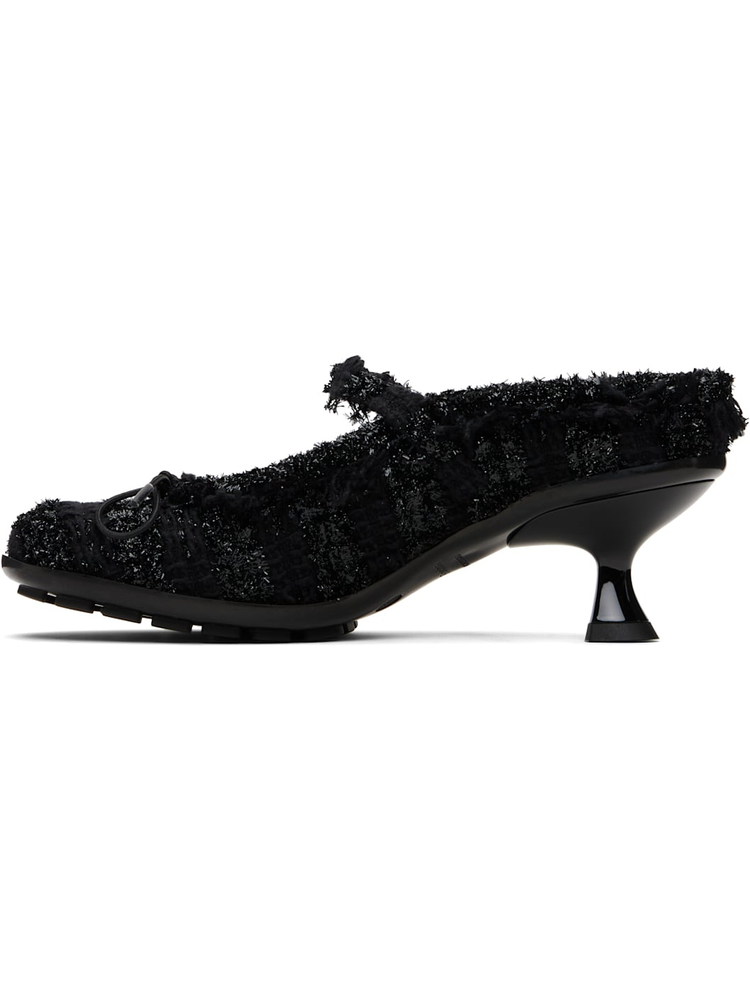 Black Grip Mule Heels - 3
