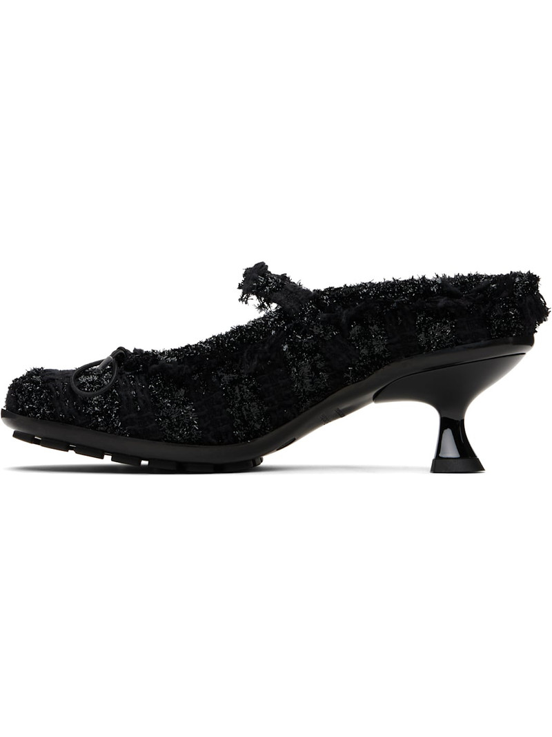 Black Grip Mule Heels 3