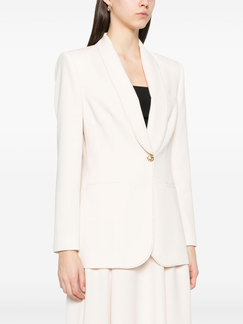 contrast-stitch crepe blazer 3