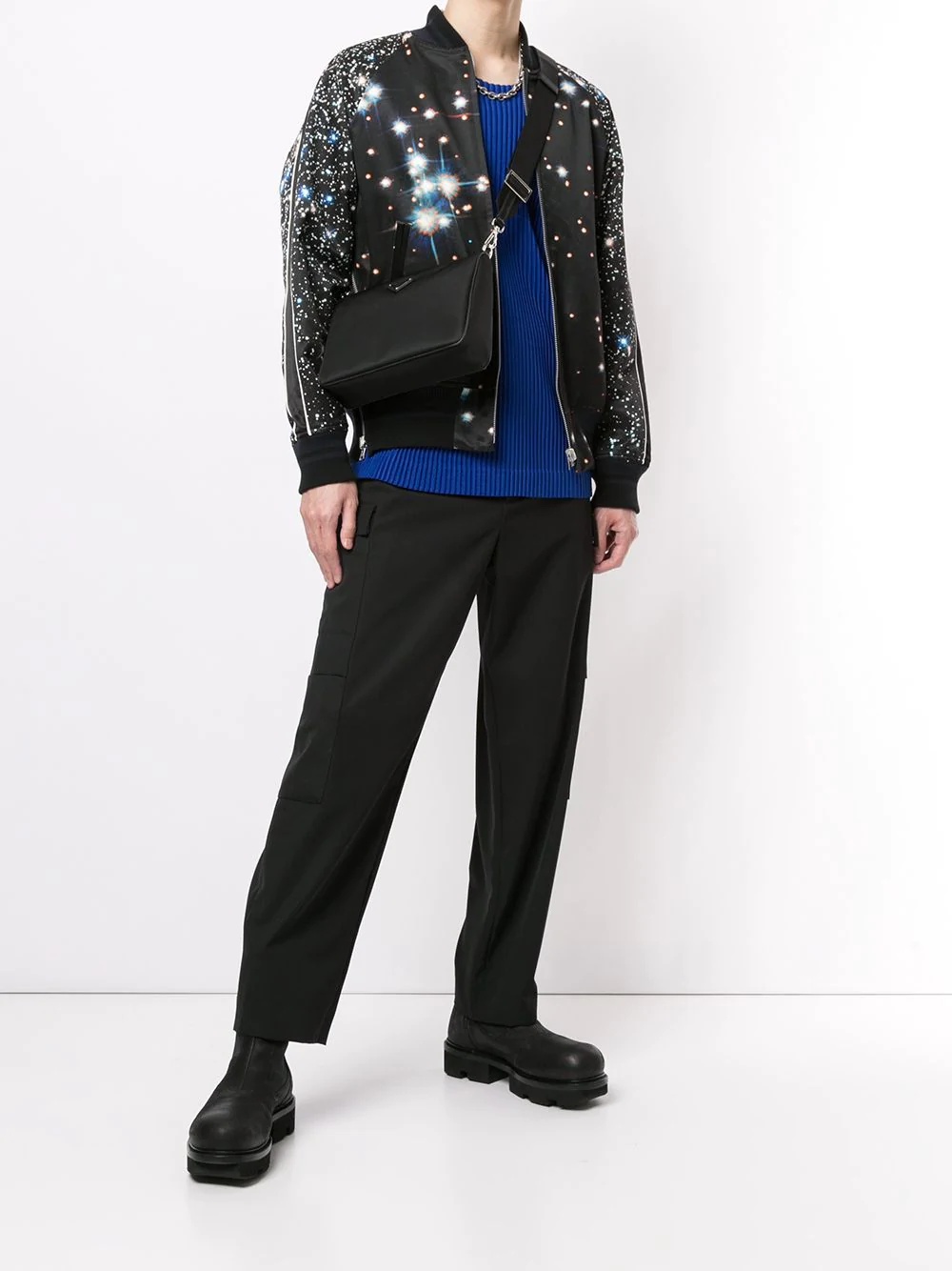 space-print bomber jacket - 2