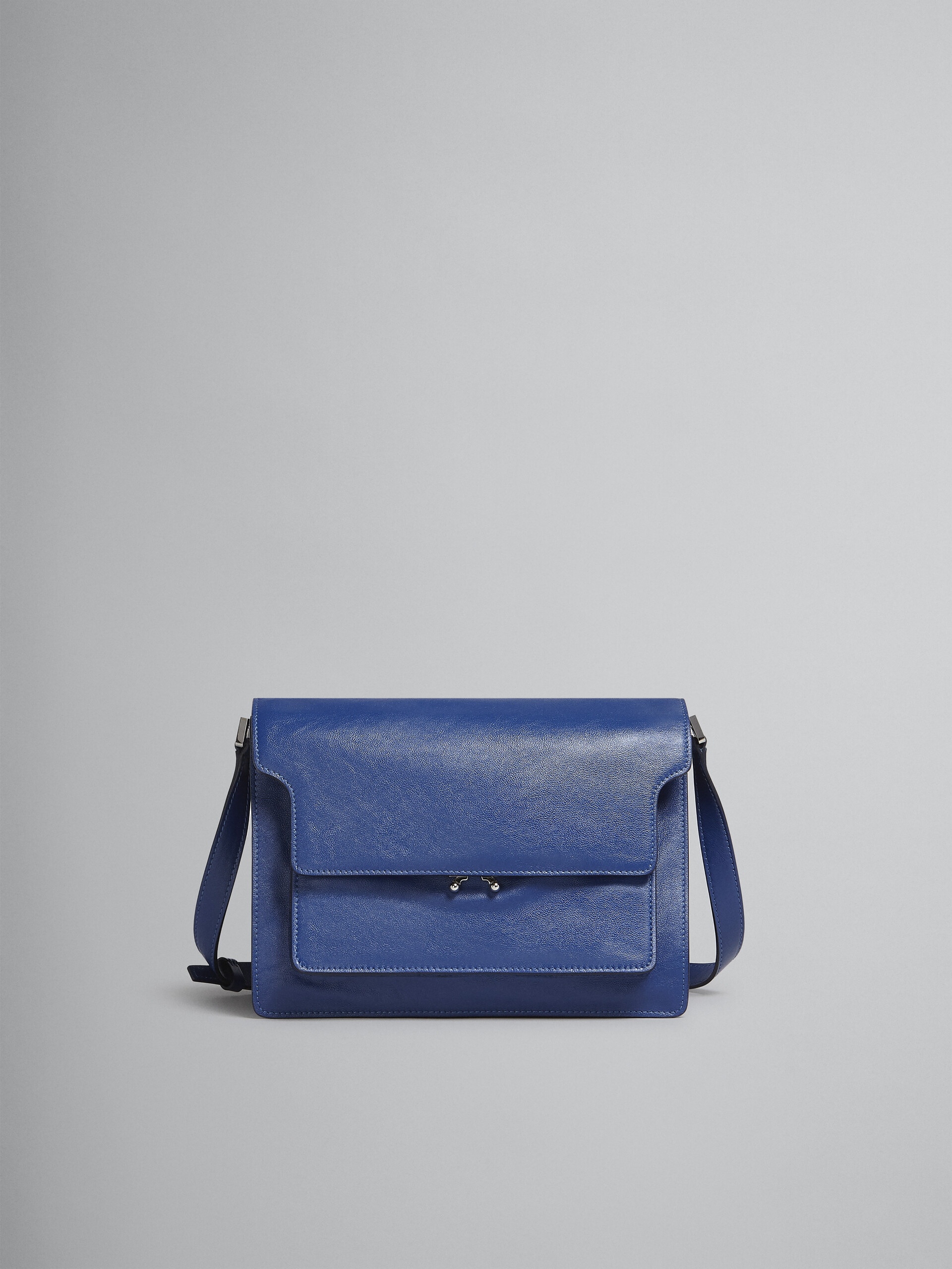 TRUNK SOFT LARGE BAG IN BLUE LEATHER - 1