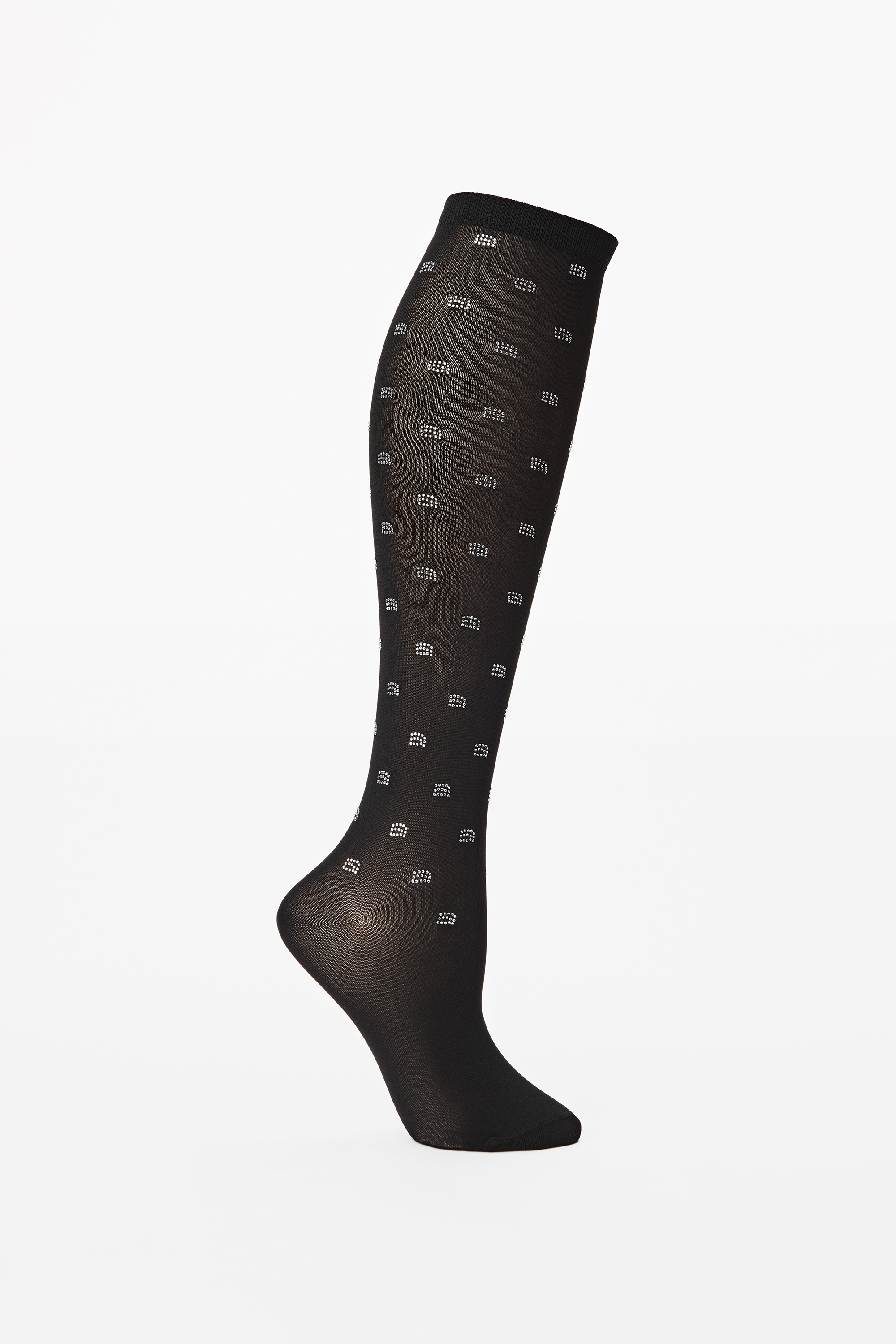 KNEE SOCK IN CRYSTAL NYLON - 1