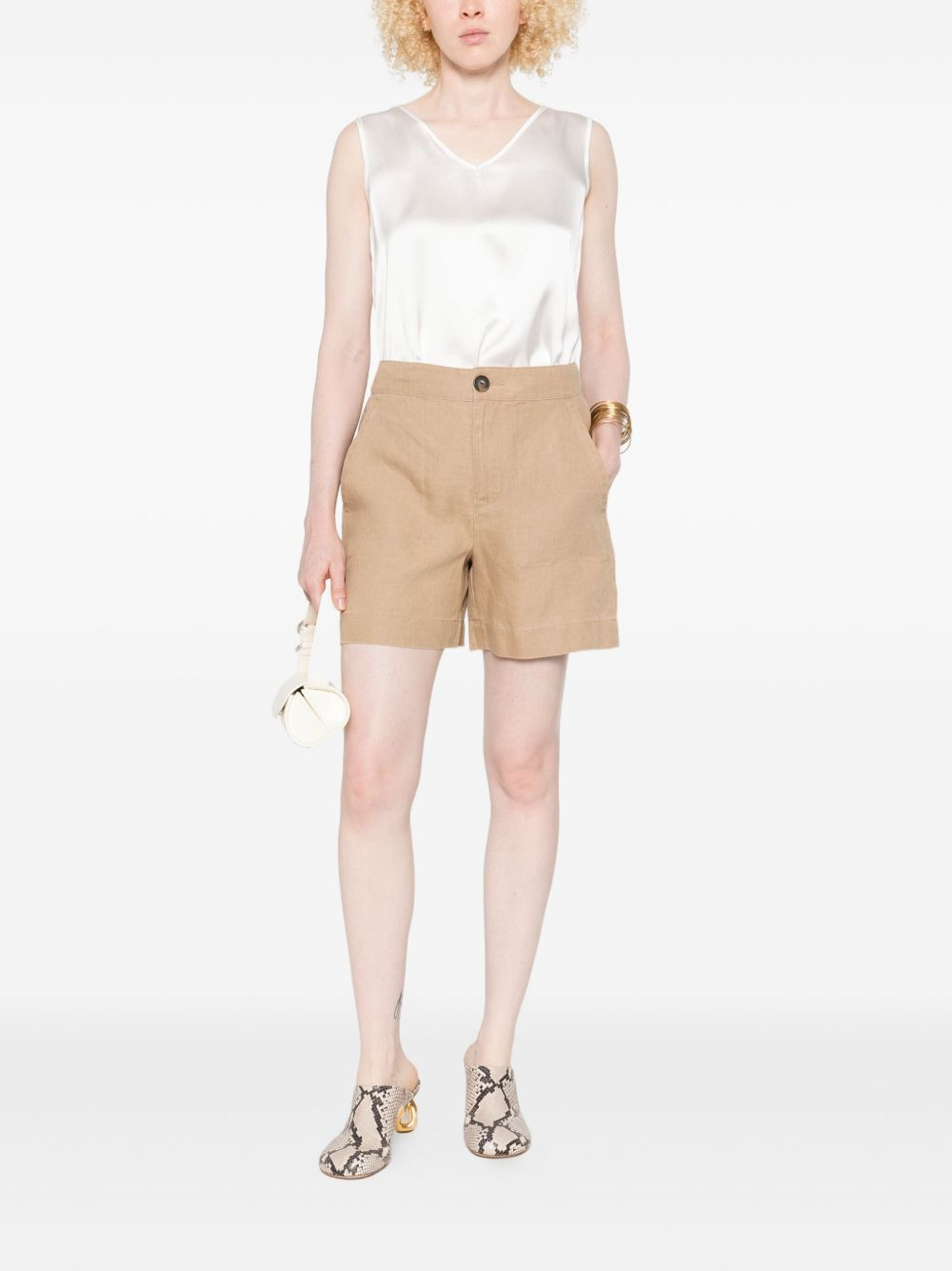 buttoned knee-length shorts - 2