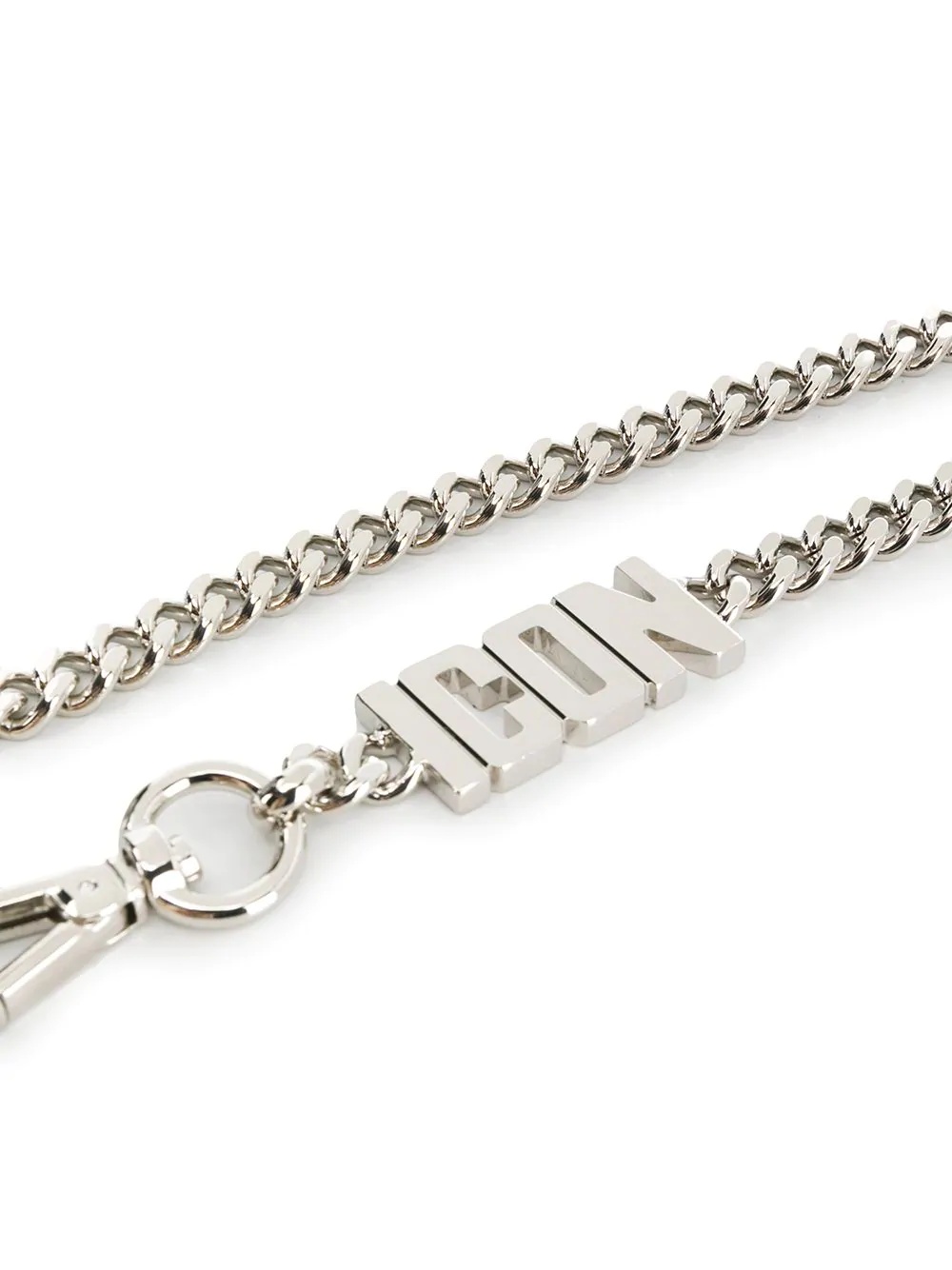 ICON faceted chain keyring - 2