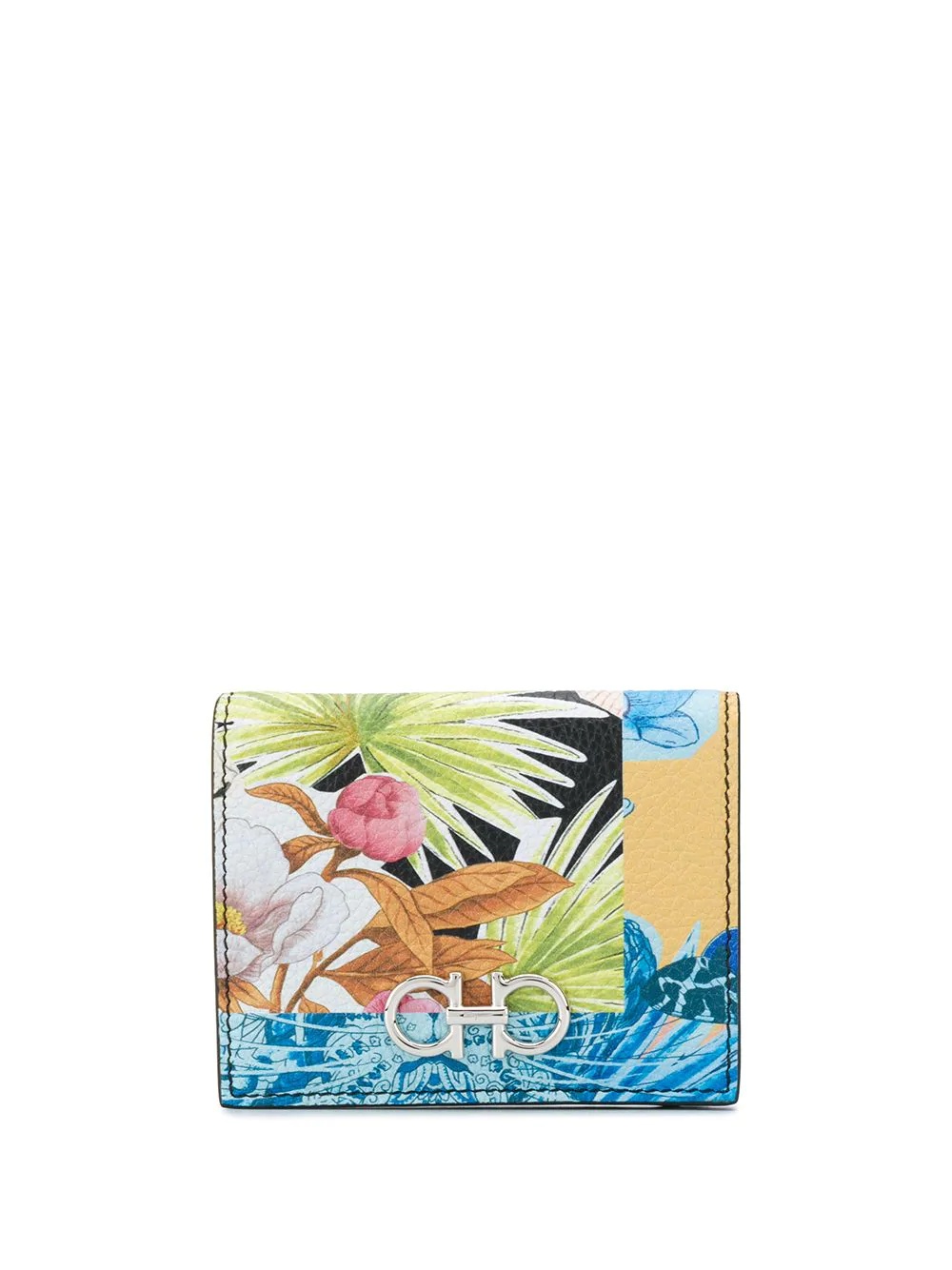 Gancini floral-print wallet - 1