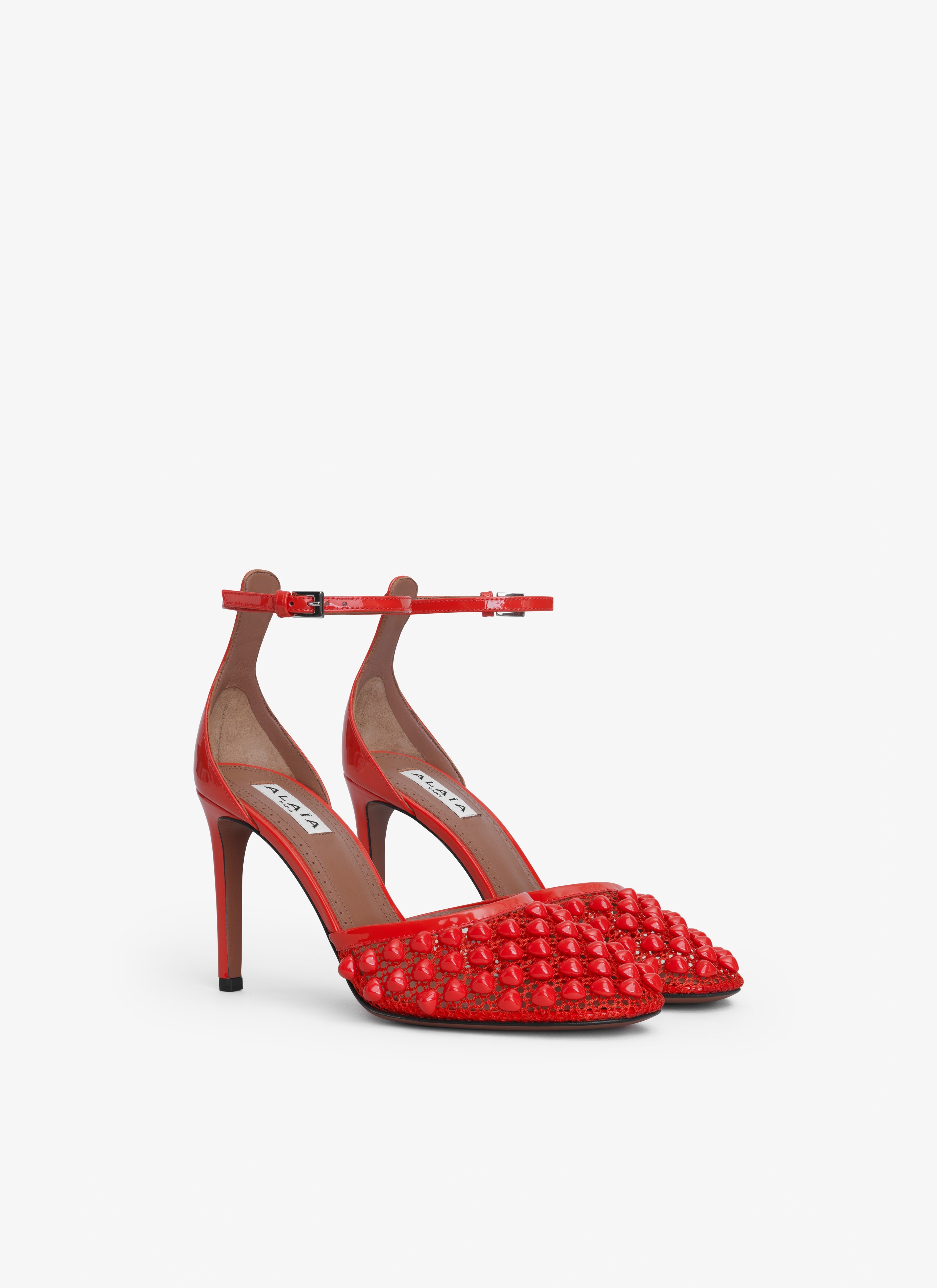 HIGH FISHNET PUMPS WITH STUDS - 3