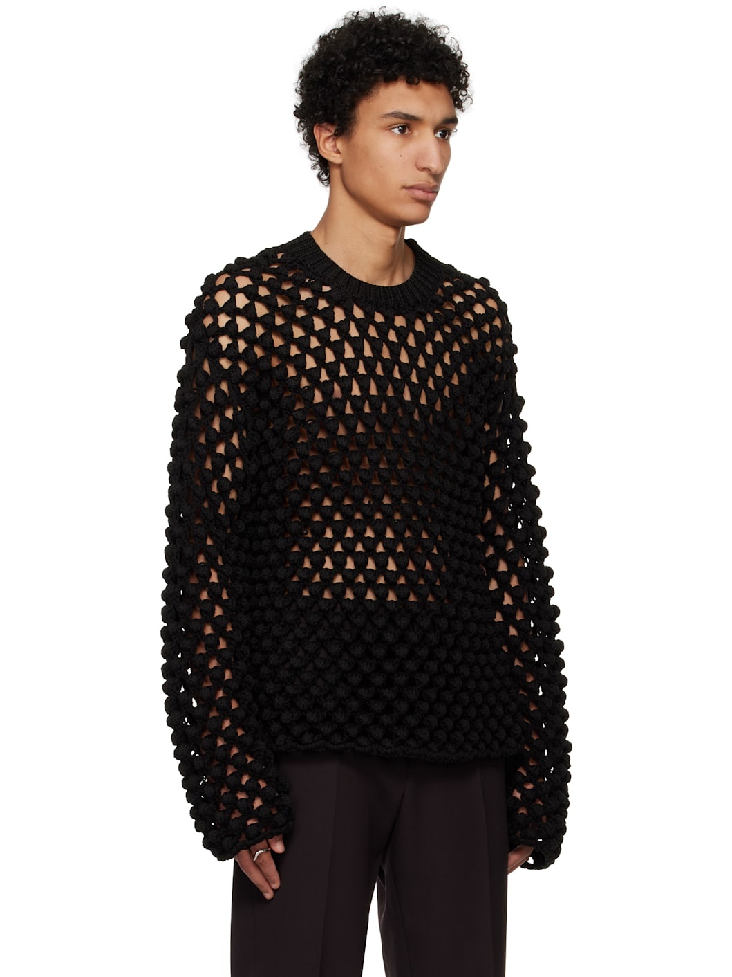 Black Crew-Neck Sweater - 2