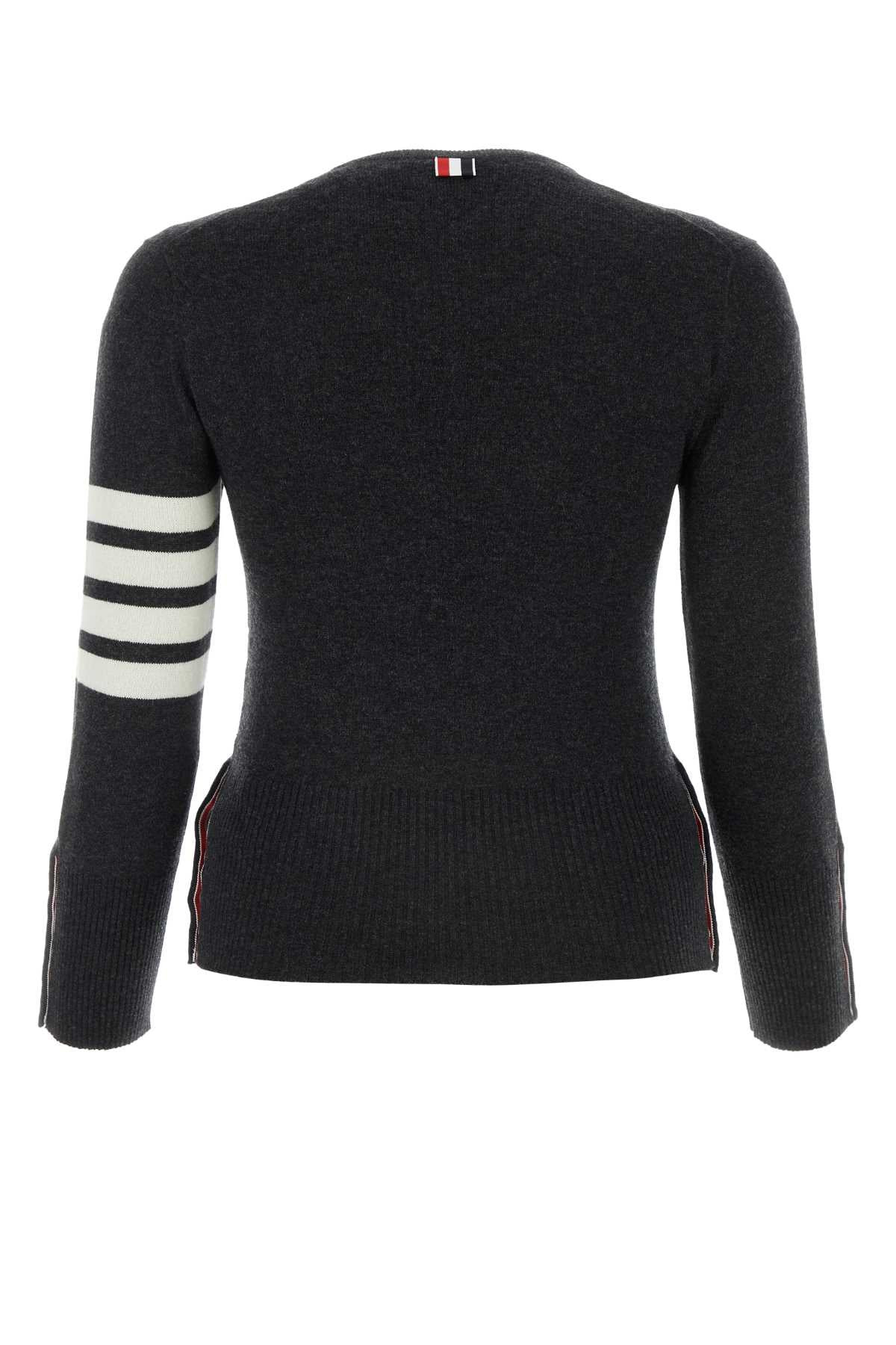 Thom Browne Women Charcoal Wool Sweater - 2