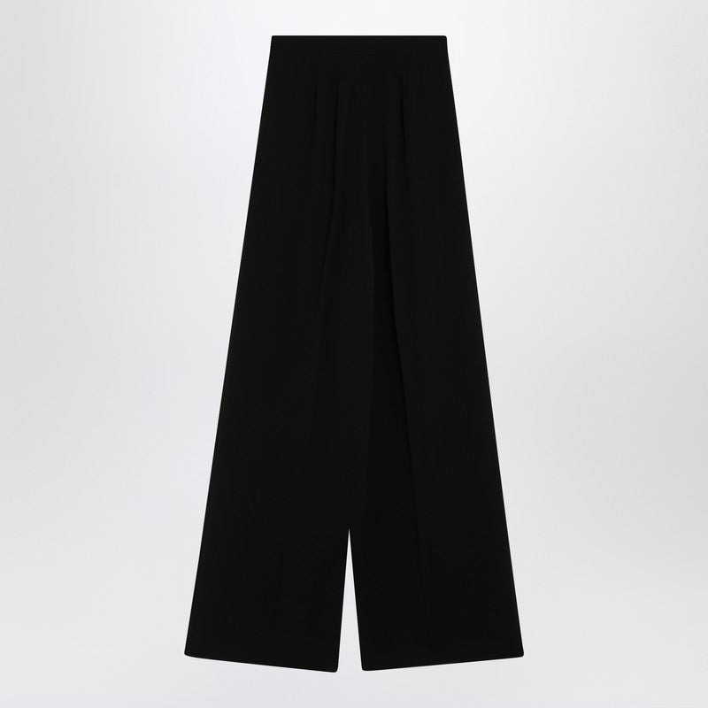 Max Mara Wide-Leg Black Trousers In Compact Cady Women - 2