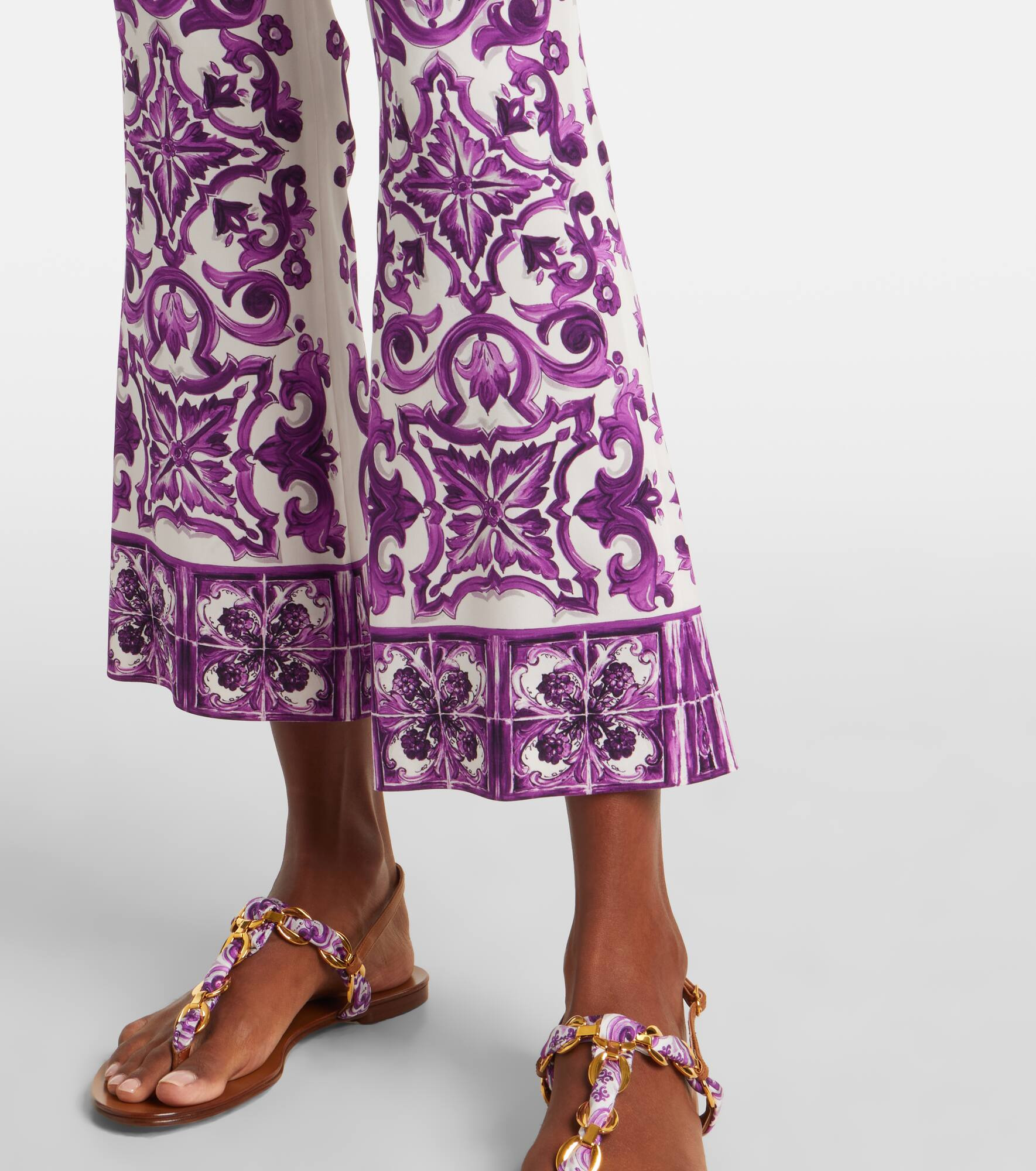 Majolica silk-blend culottes - 5