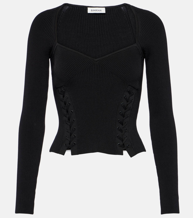 Daphane lace-up sweater 1